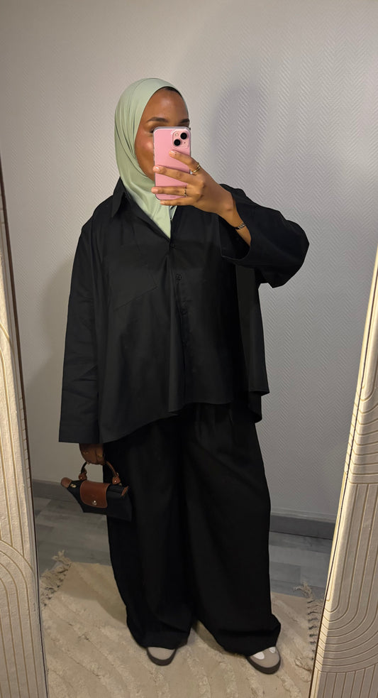 CHEMISE OVERSIZE • NOIR