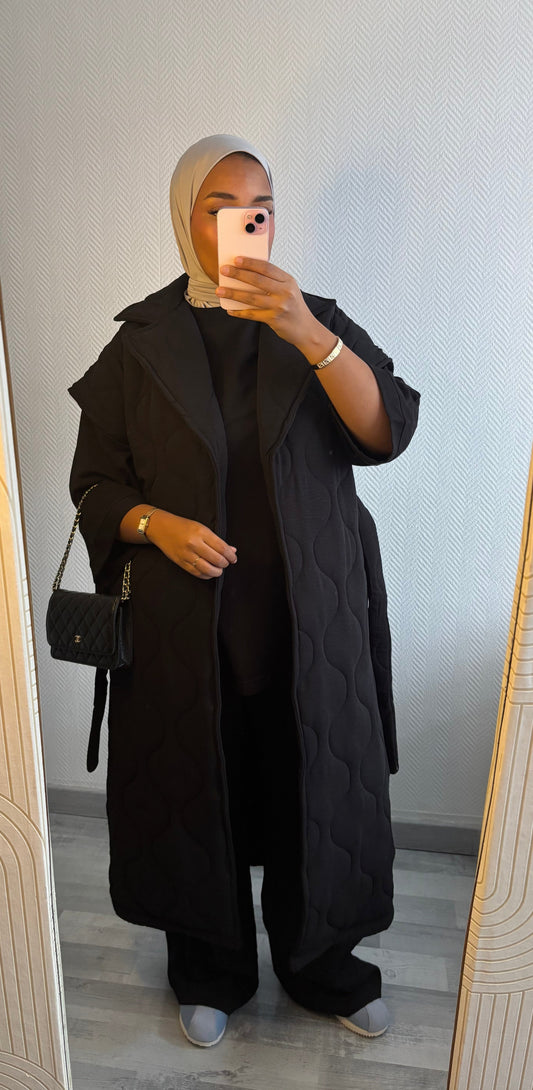 MANTEAU MATELASSÉ • NOIR