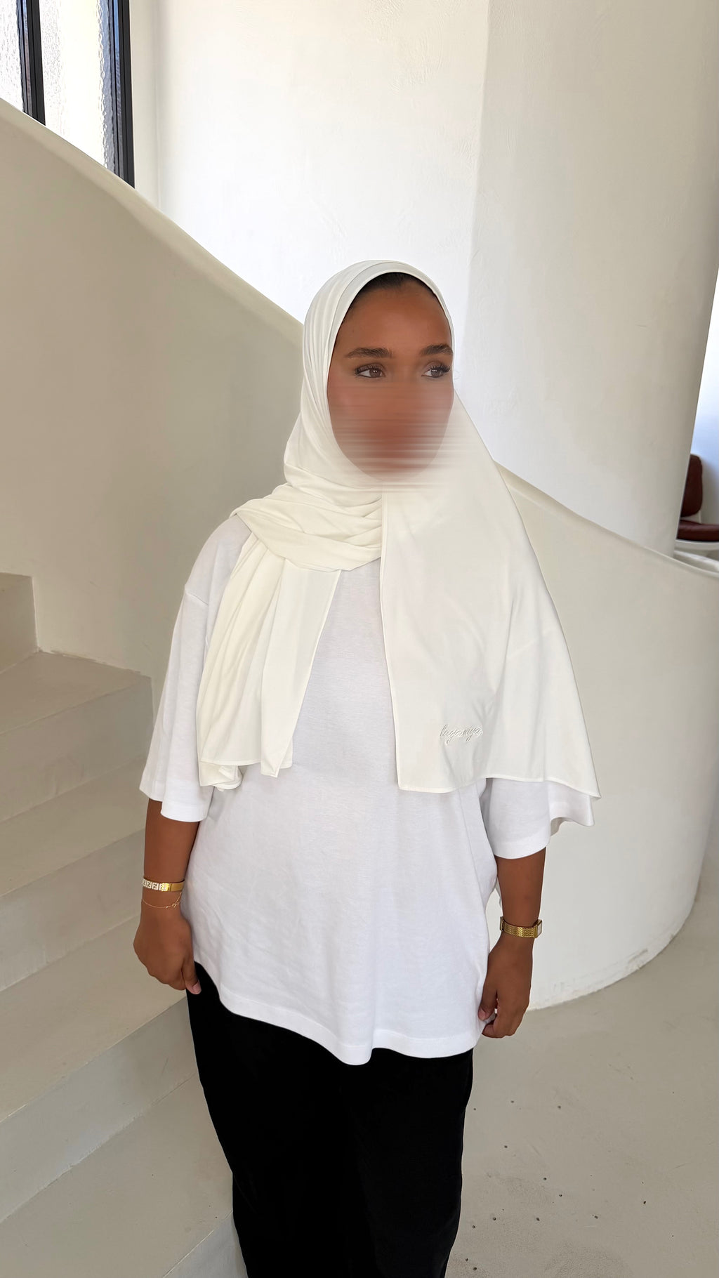 HIJAB JERSEY LIQUID • BLANC