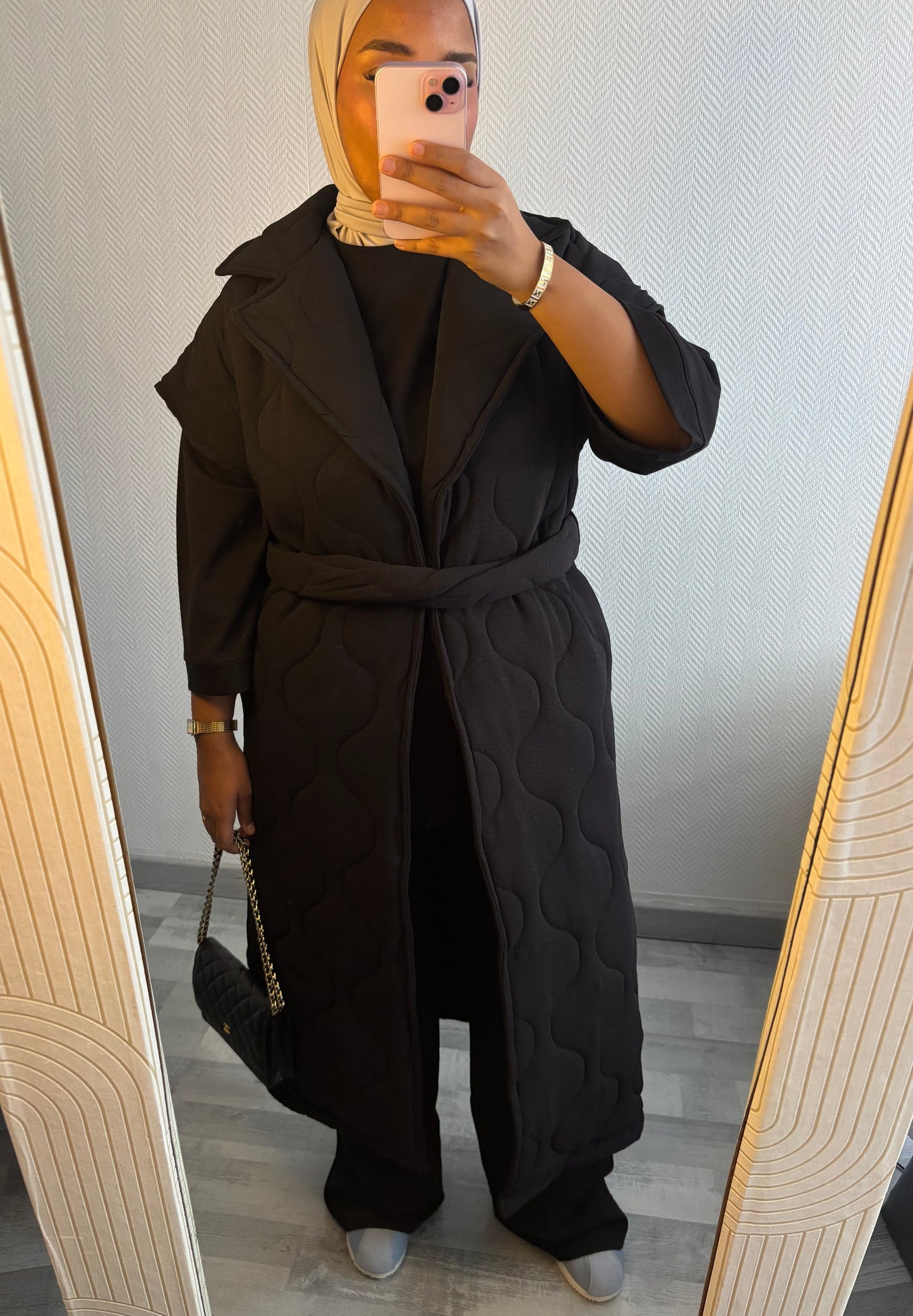 MANTEAU MATELASSÉ • NOIR