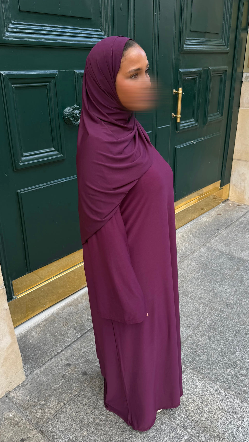 ABAYA JERSEY PREMIUM • PRUNE