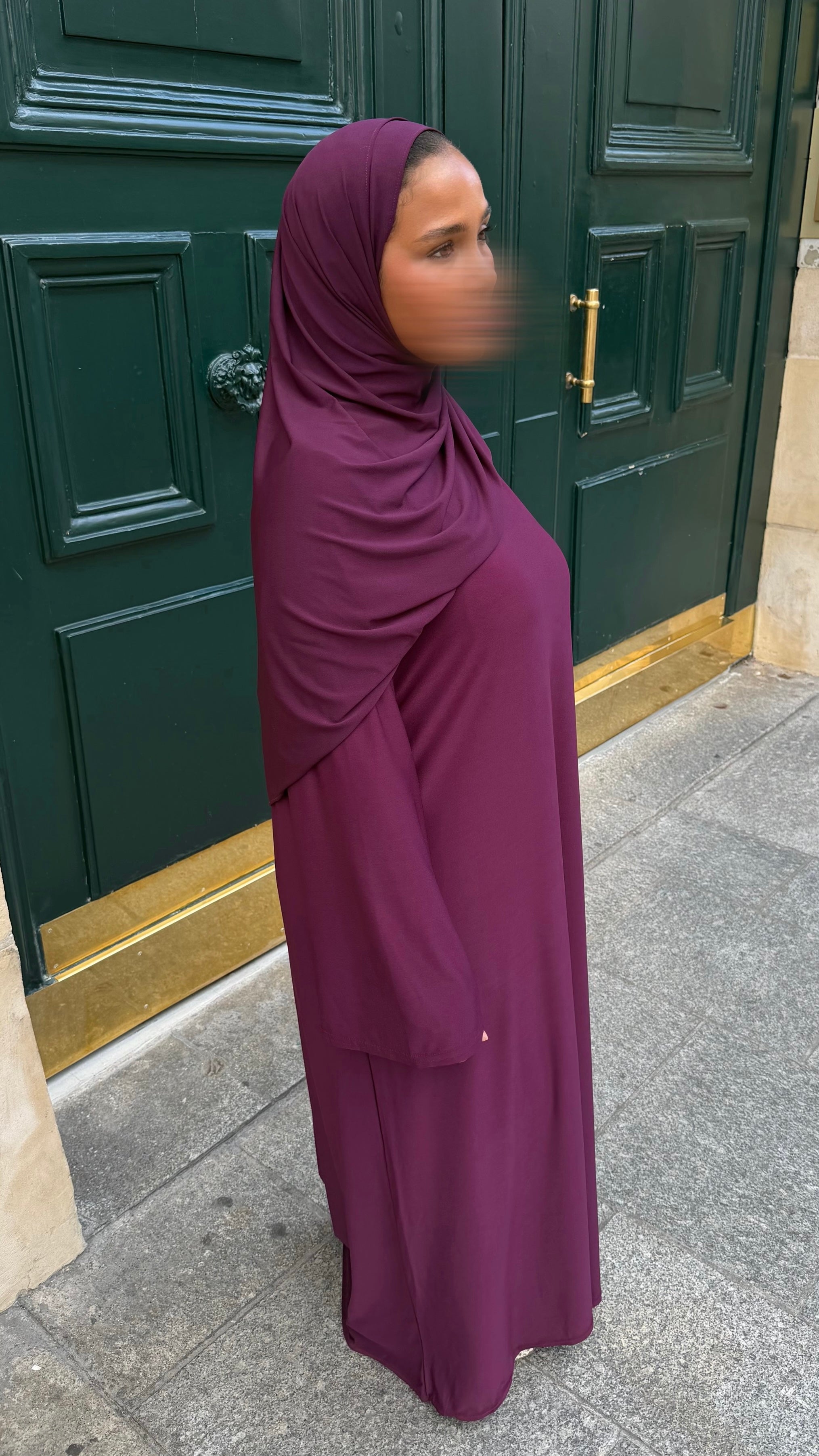 ABAYA JERSEY PREMIUM • PRUNE