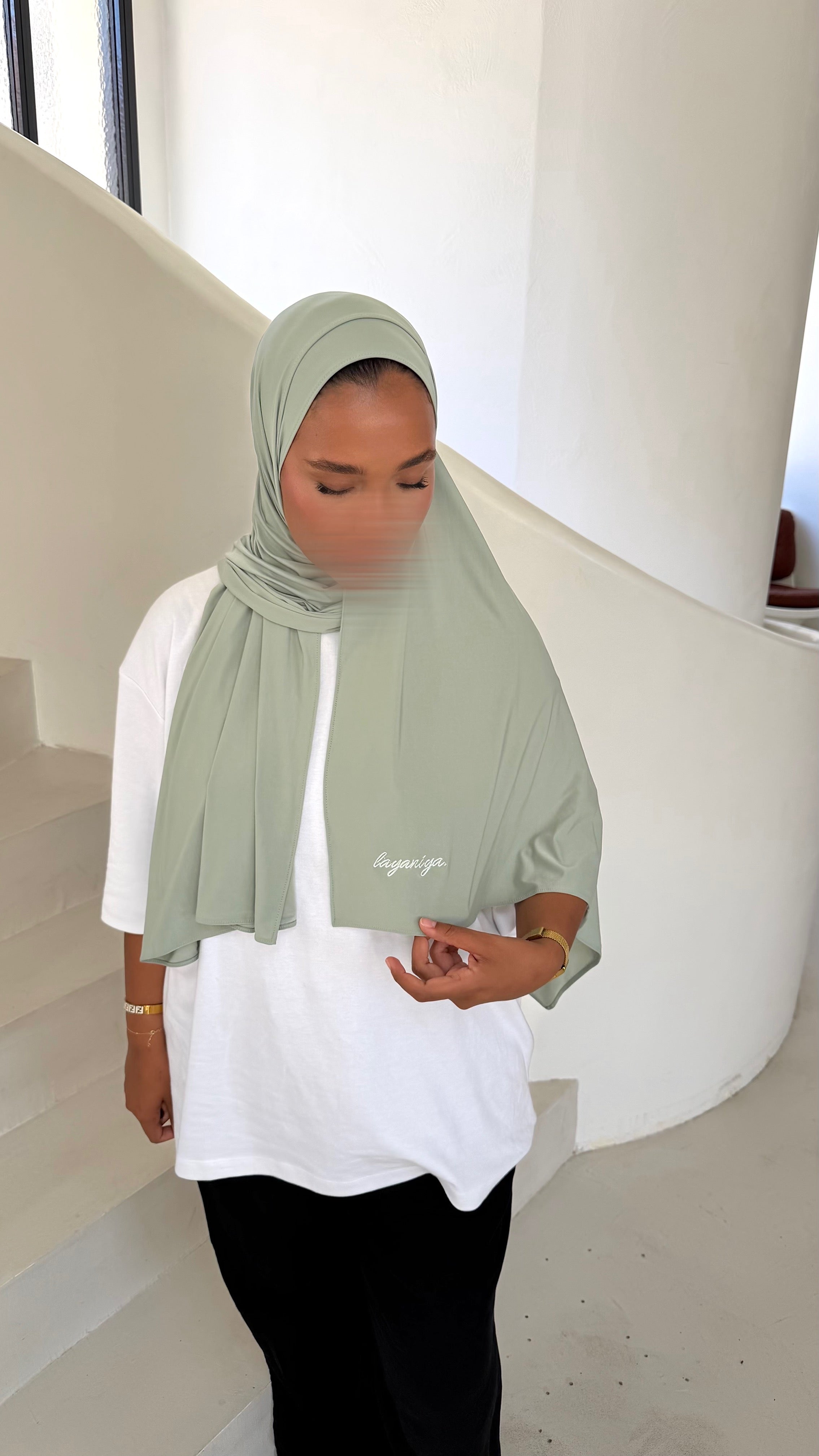 HIJAB JERSEY LIQUID • VERT CLAIR
