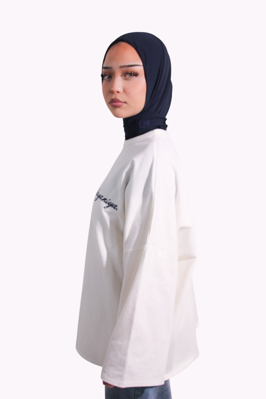 T-SHIRT SIGNATURE • BLANC / MARINE