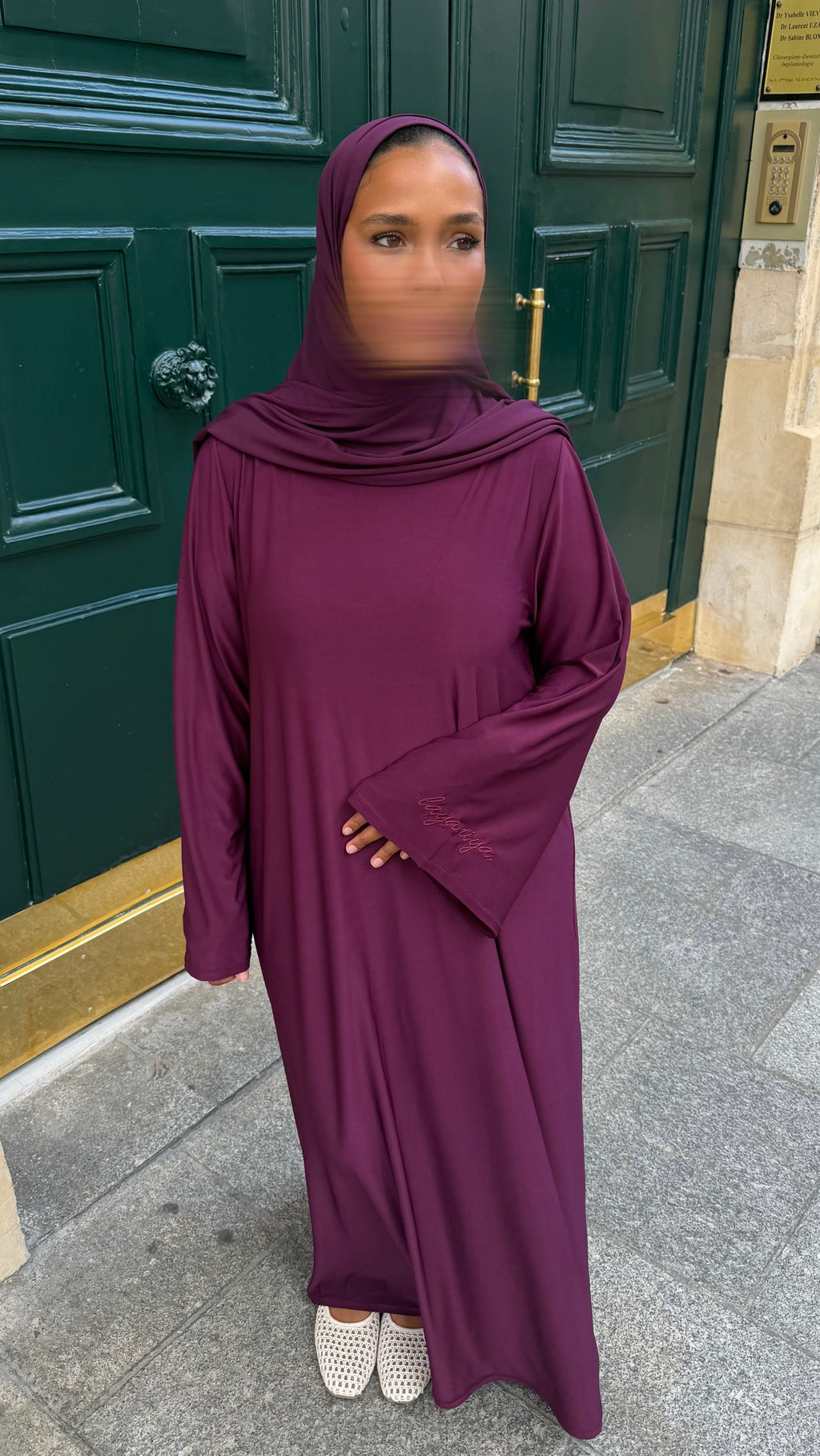 ABAYA JERSEY PREMIUM • PRUNE
