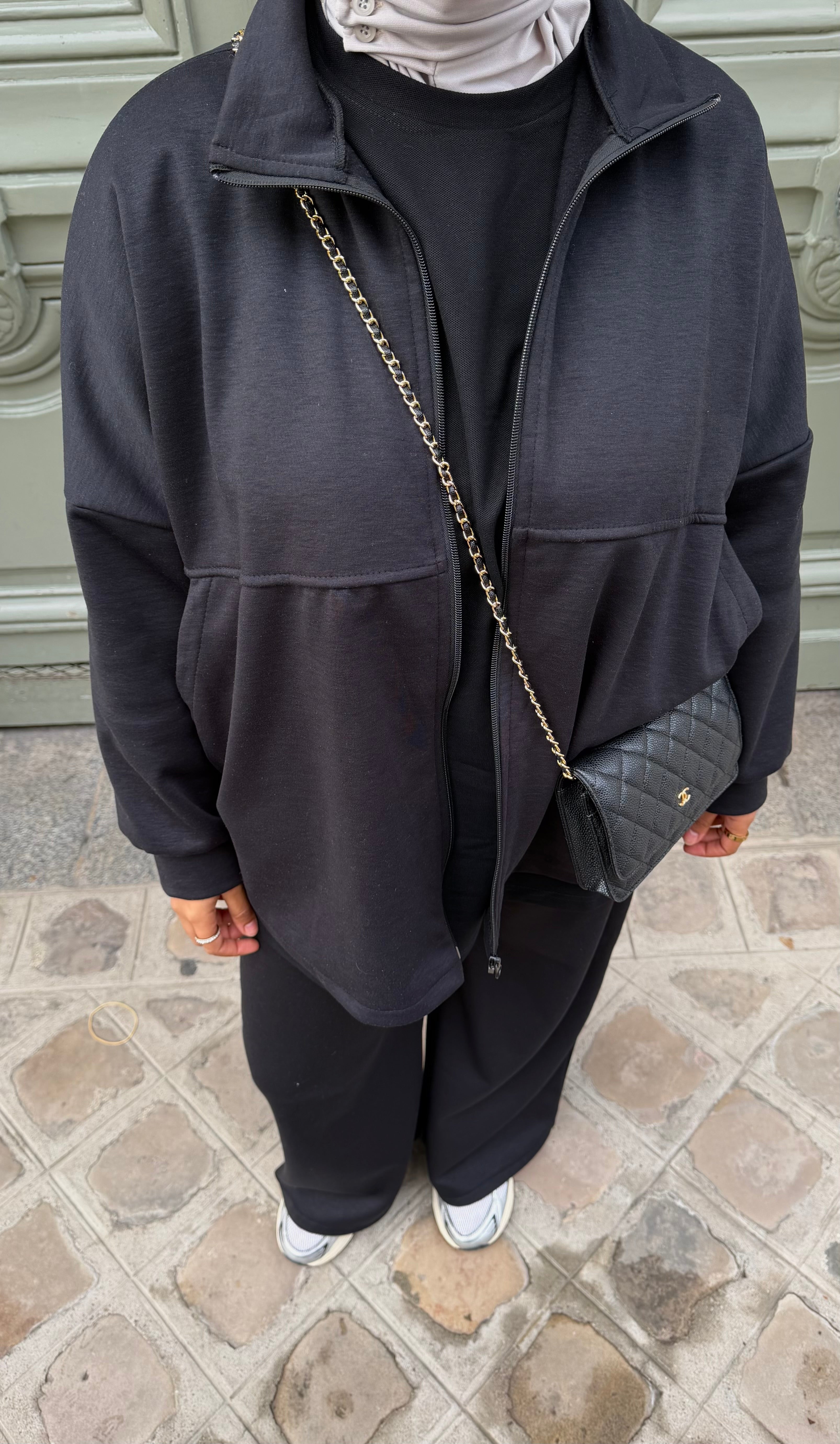 SURVÊTEMENT ZIPPÉ • NOIR