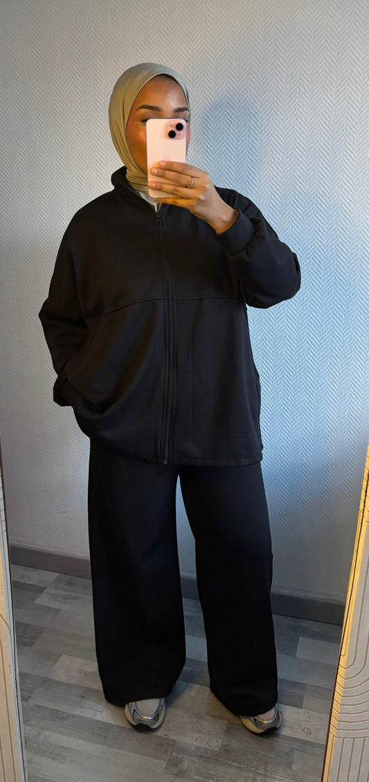 SURVÊTEMENT ZIPPÉ • NOIR