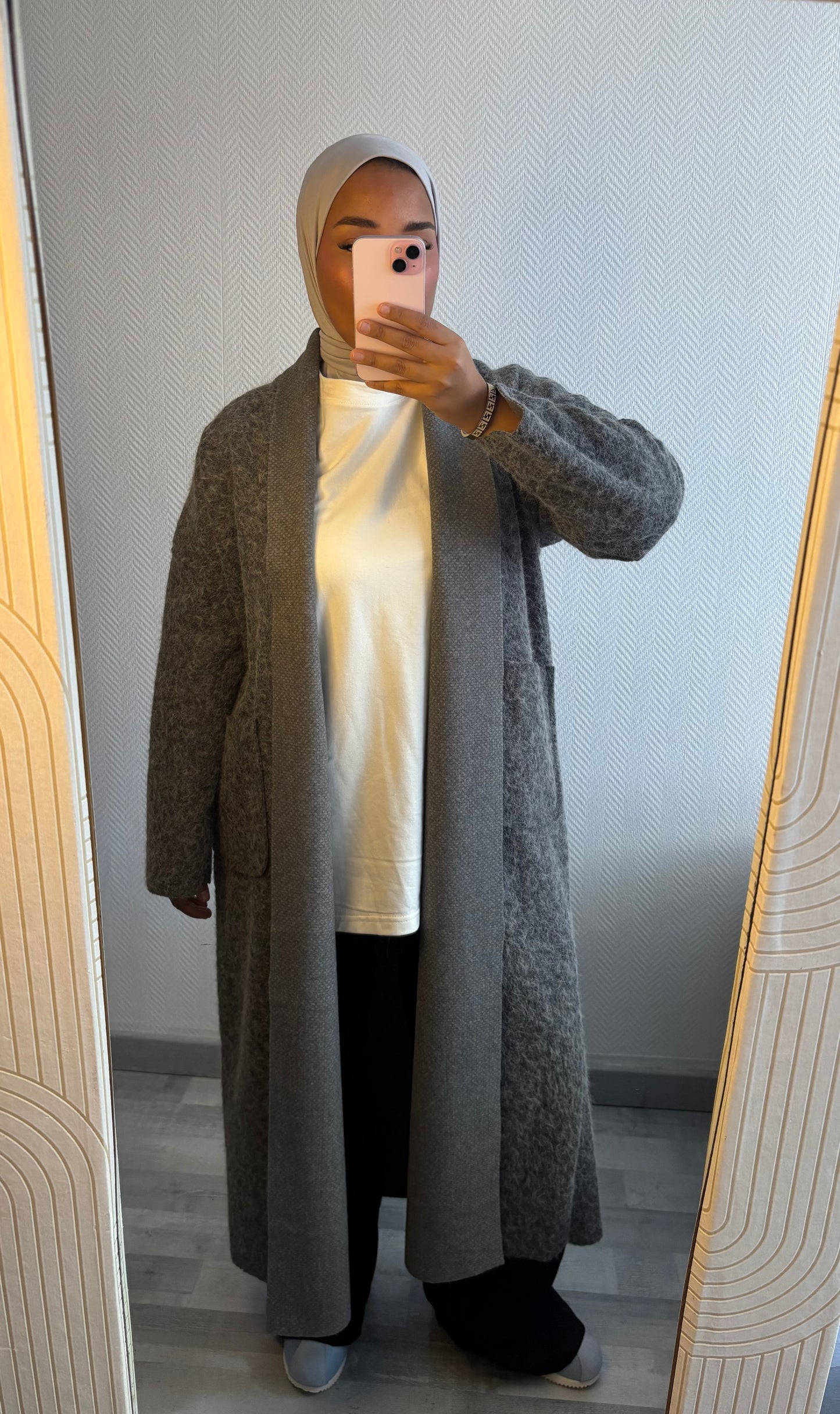 MANTEAU À POCHES • GRIS