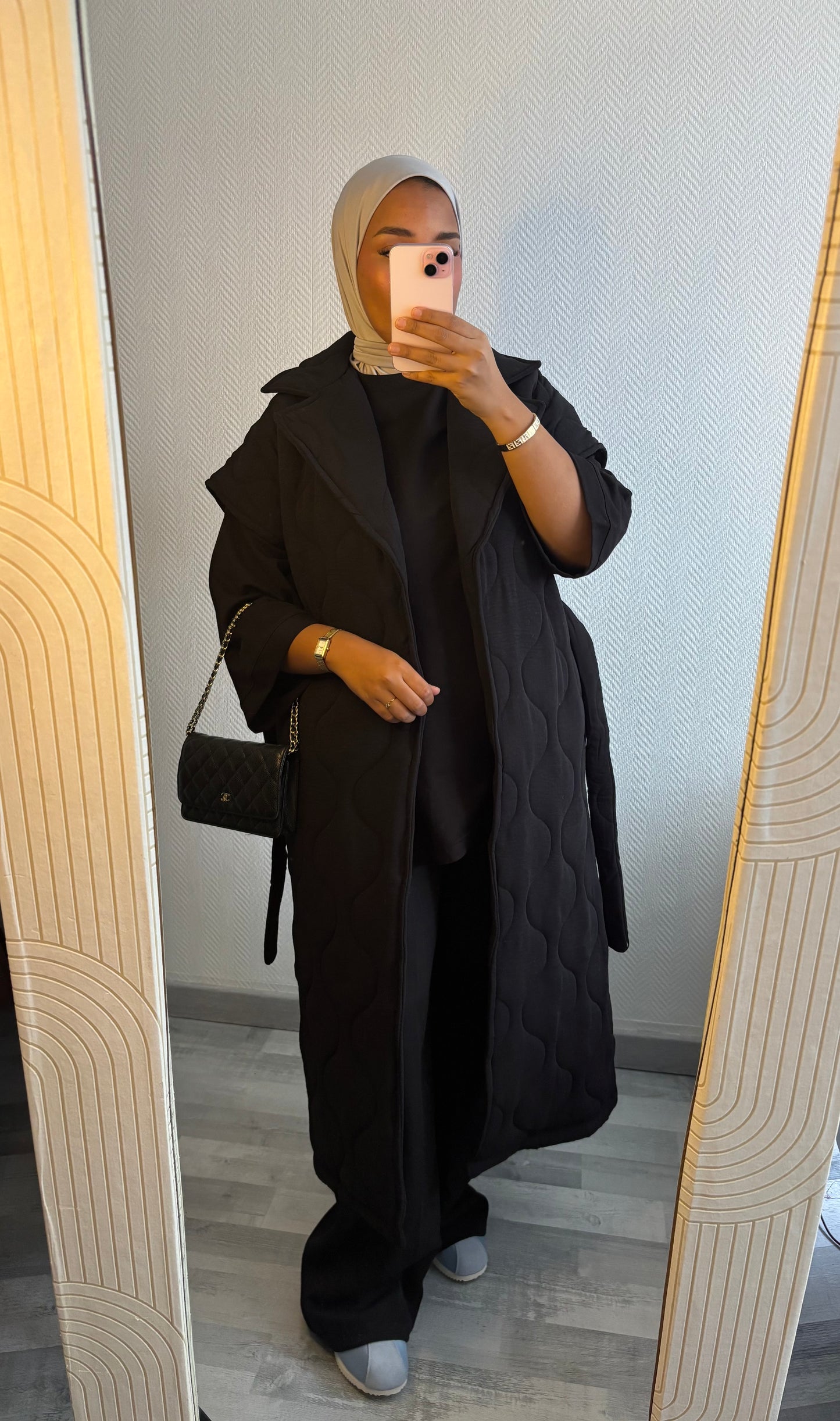MANTEAU MATELASSÉ • NOIR