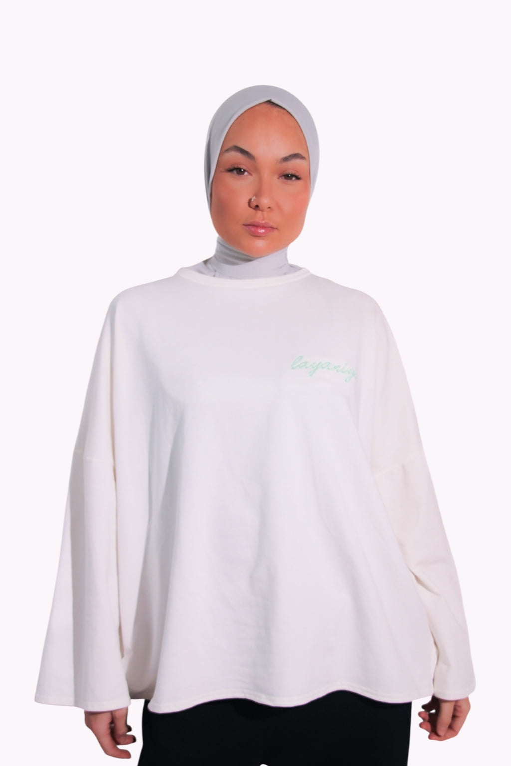 T-SHIRT SIGNATURE • BLANC / TURQUOISE