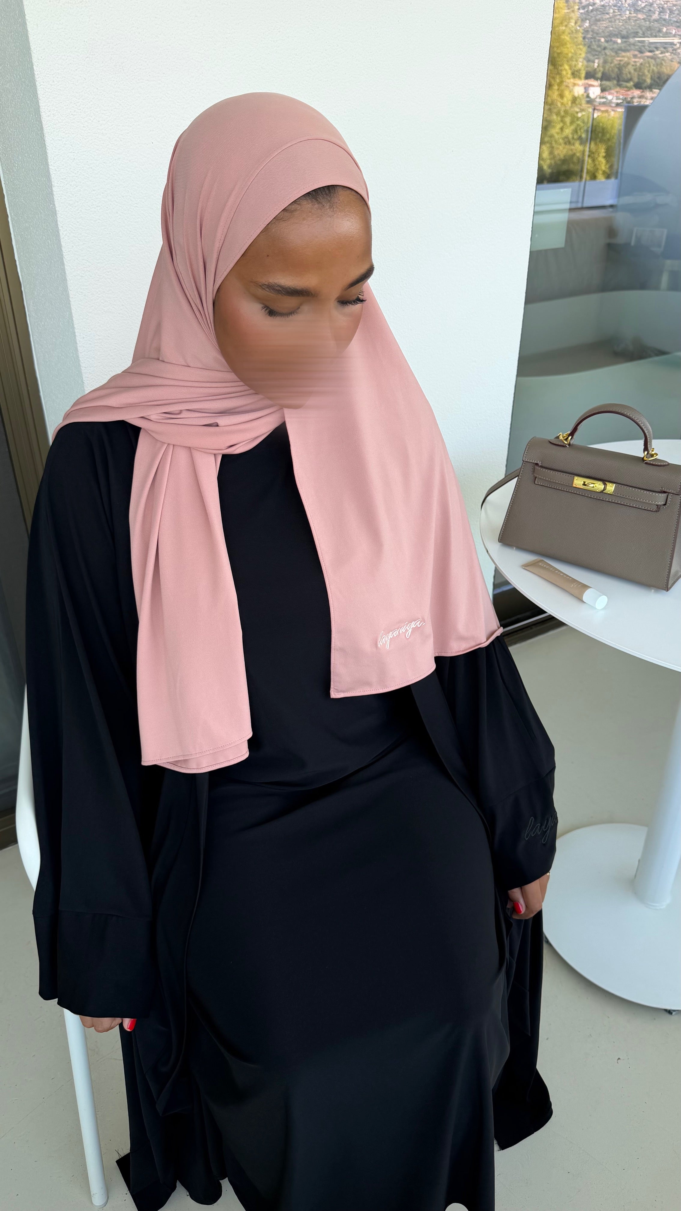HIJAB JERSEY PREMIUM • SAUMON