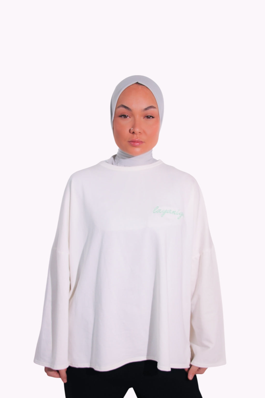 T-SHIRT SIGNATURE • BLANC / TURQUOISE