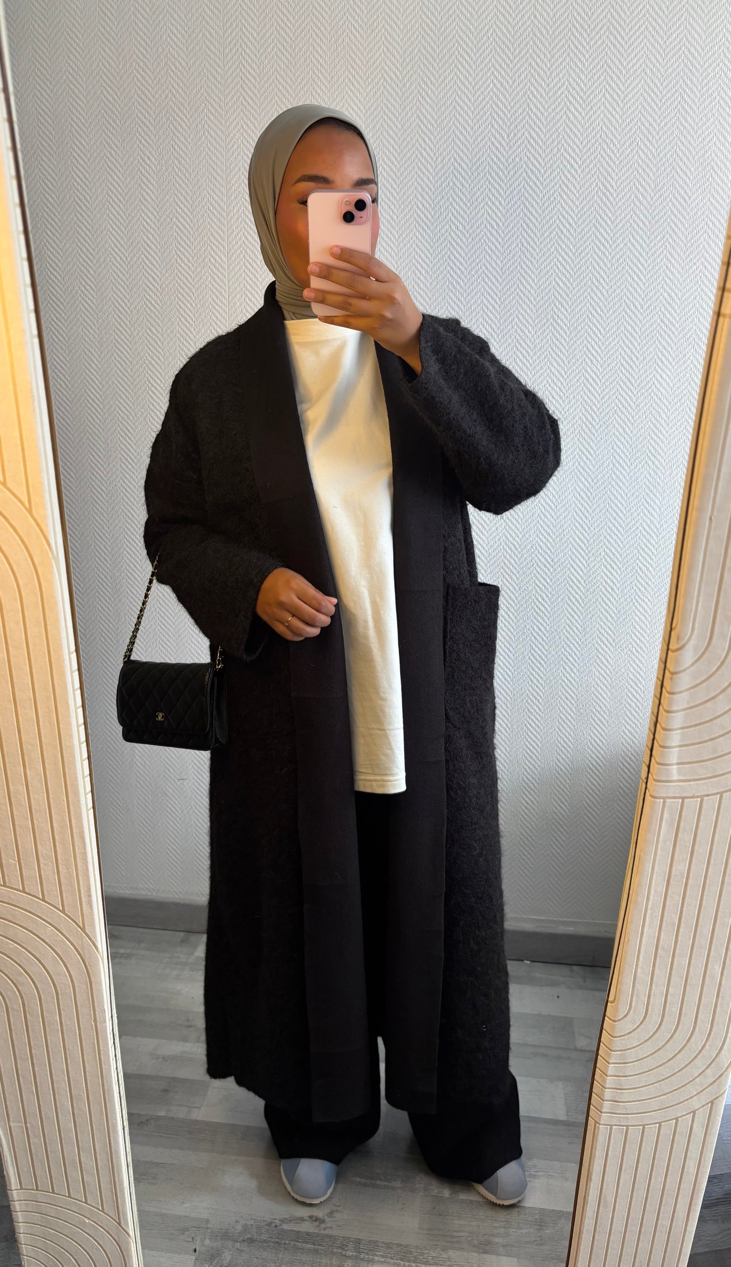 MANTEAU À POCHES • NOIR