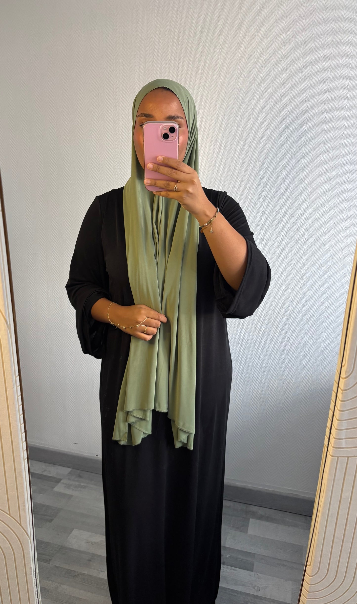 VOILE EN JERSEY PREMIUM • VERT SAUGE