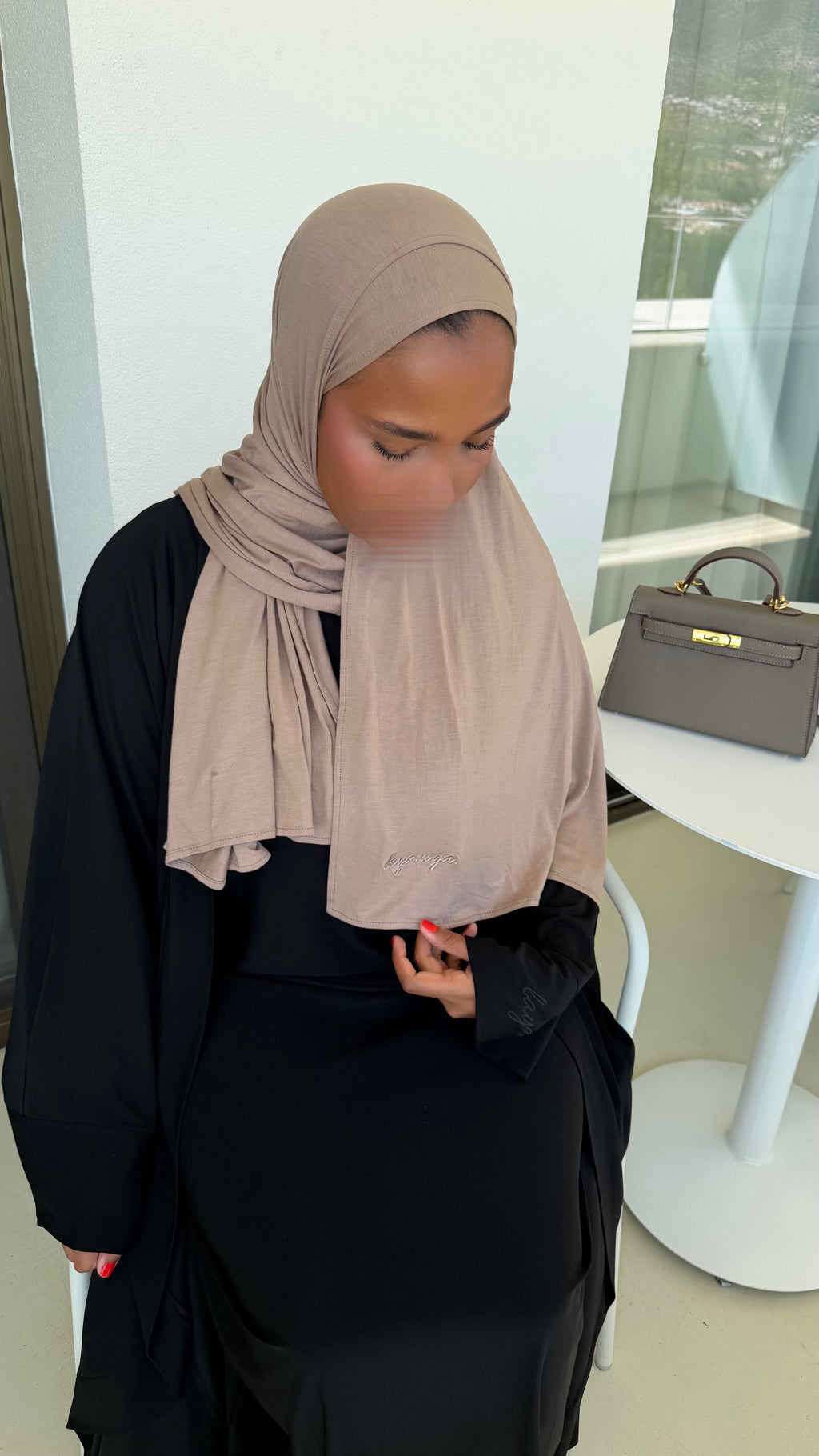 HIJAB JERSEY BAMBOO • NOISETTE