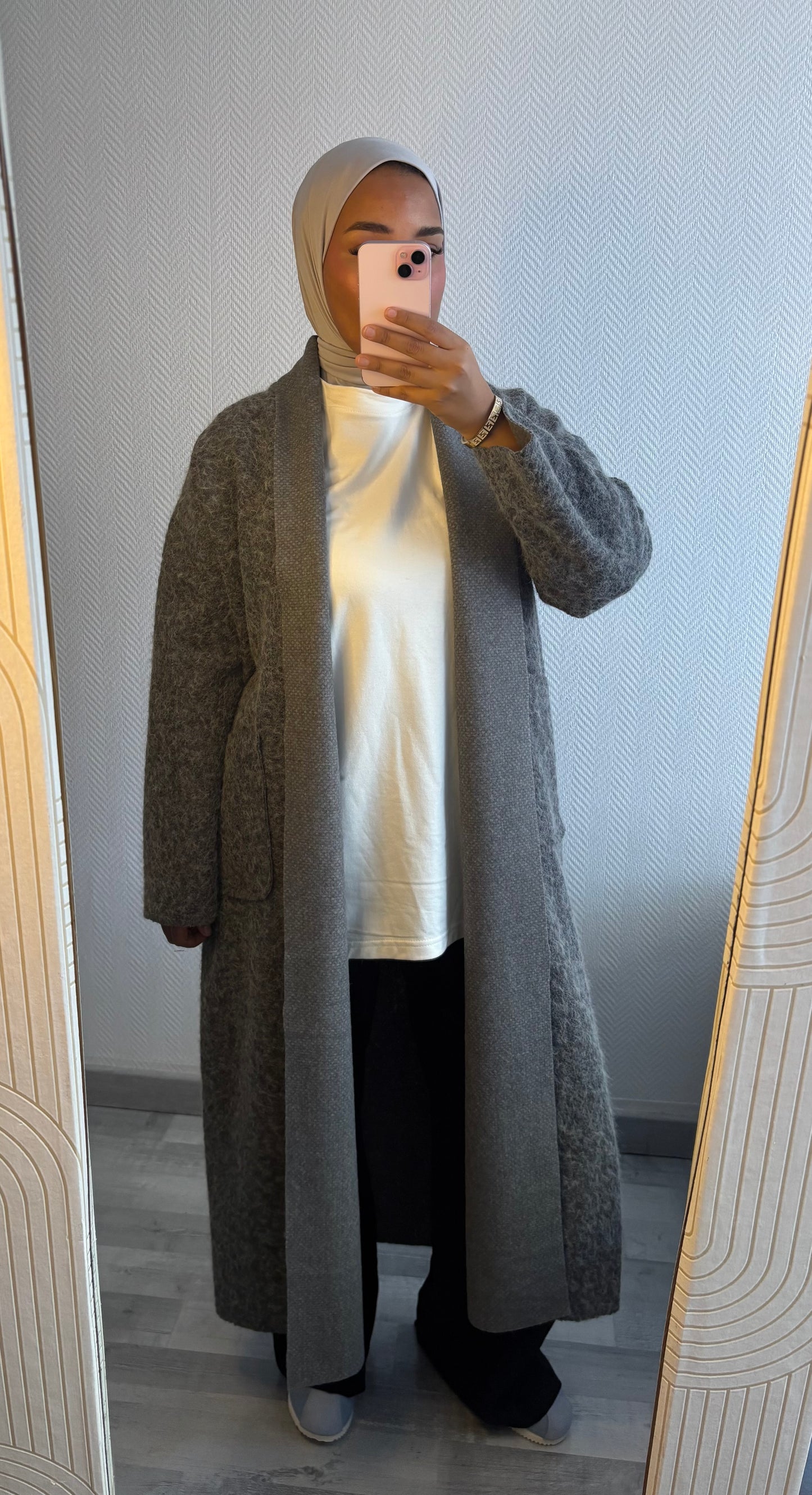 MANTEAU À POCHES • GRIS