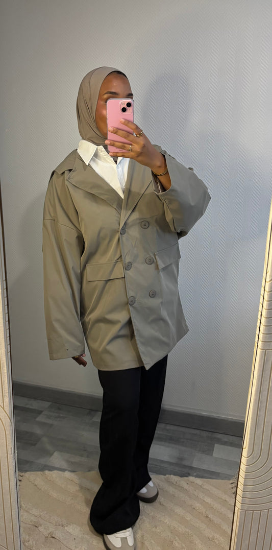 VESTE IMPERMÉABLE • TAUPE