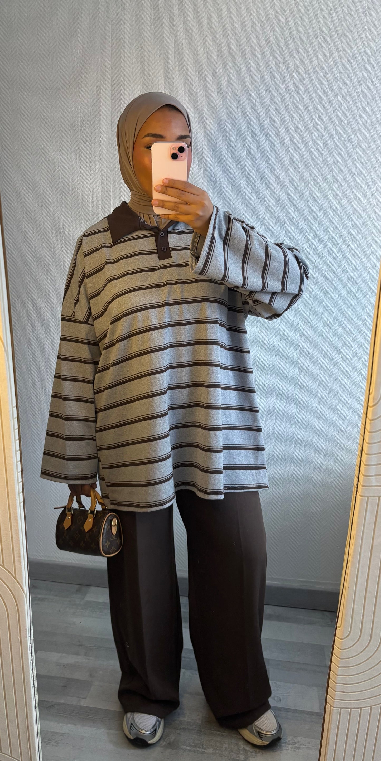 TOP MARINIÈRES • GRIS ET MARRON