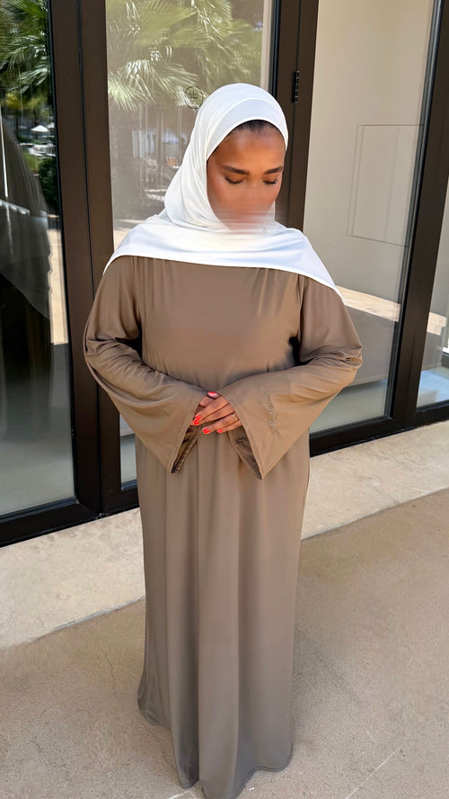 ABAYA JERSEY PREMIUM • COFFEE