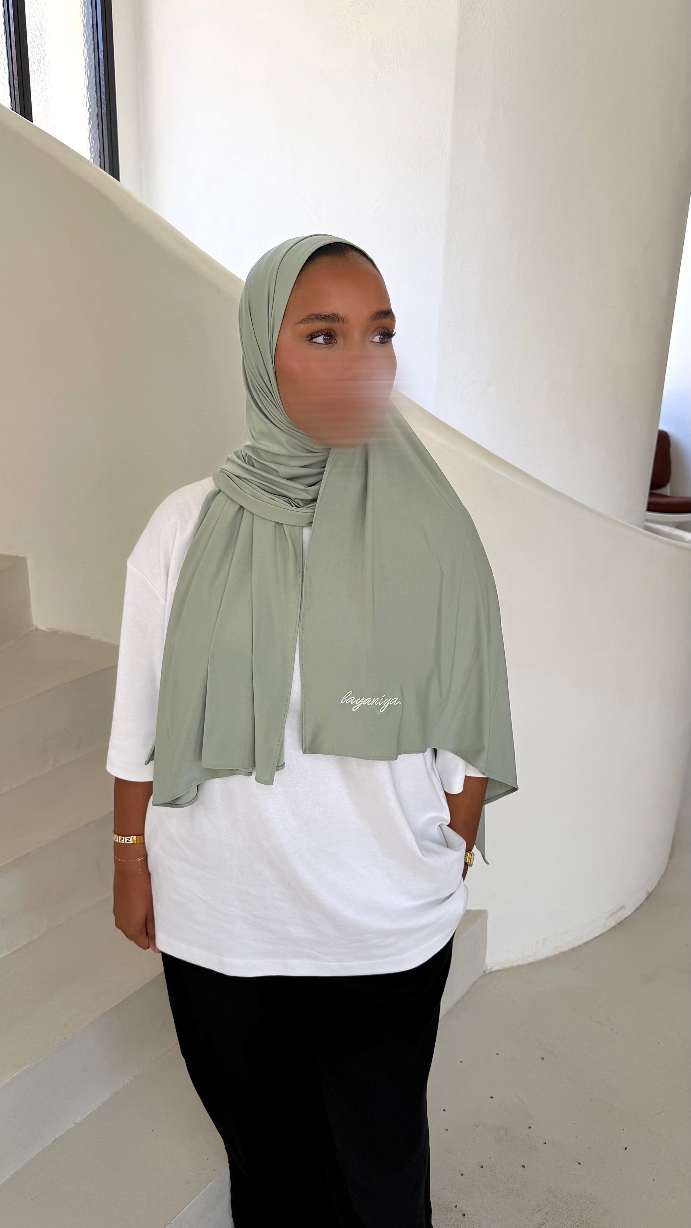 HIJAB JERSEY LIQUID • VERT CLAIR