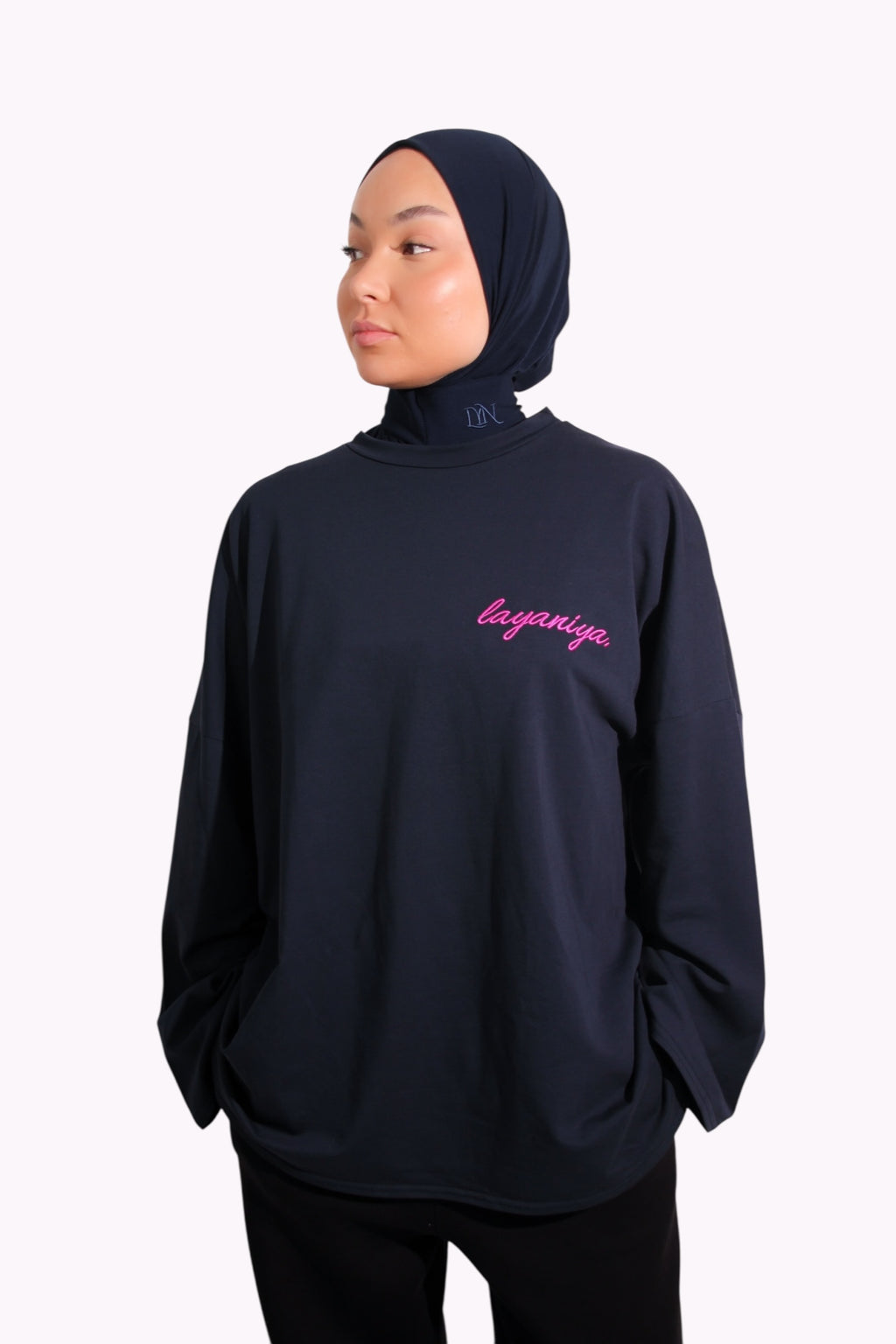 T-SHIRT SIGNATURE • MARINE / ROSE