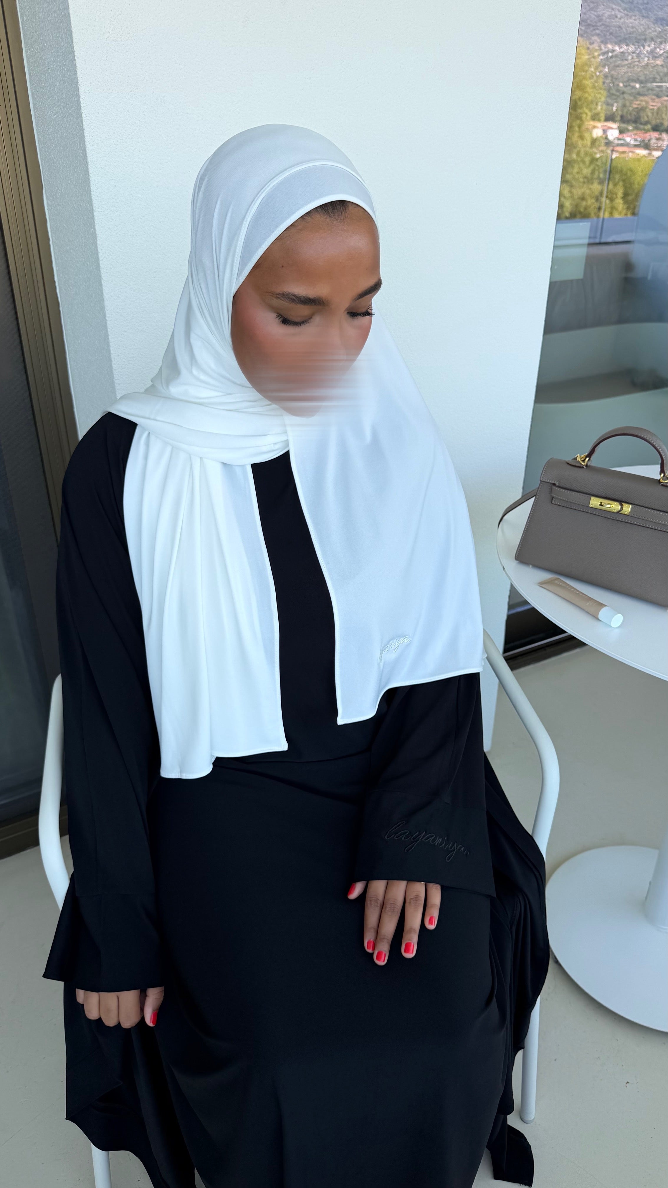 HIJAB JERSEY PREMIUM • BLANC
