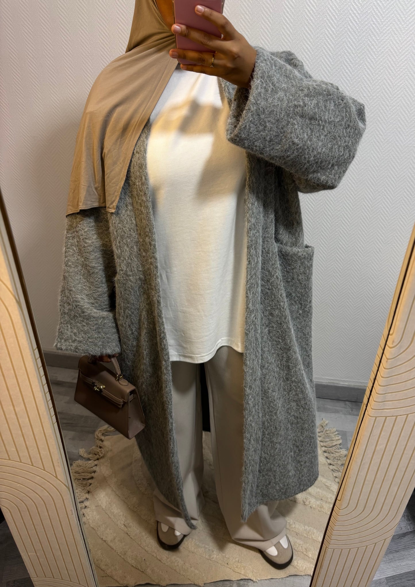 MANTEAU OVERSIZE • GRIS