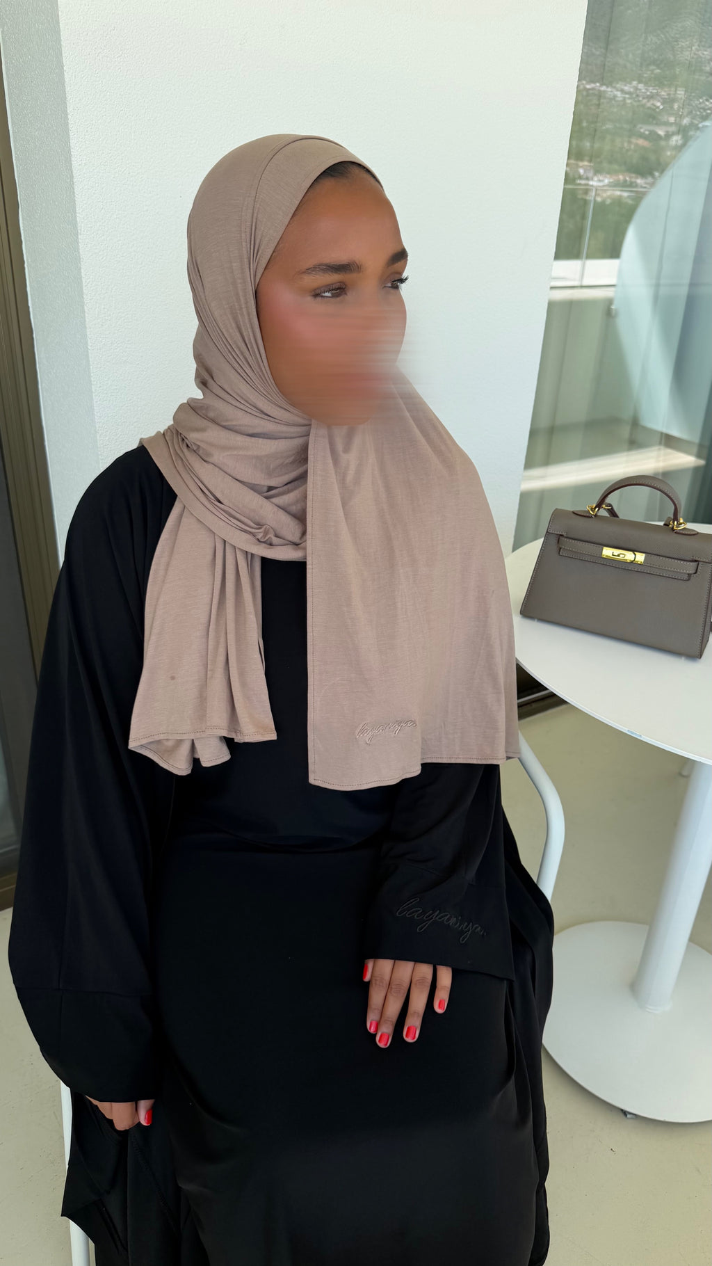 HIJAB JERSEY BAMBOO • NOISETTE