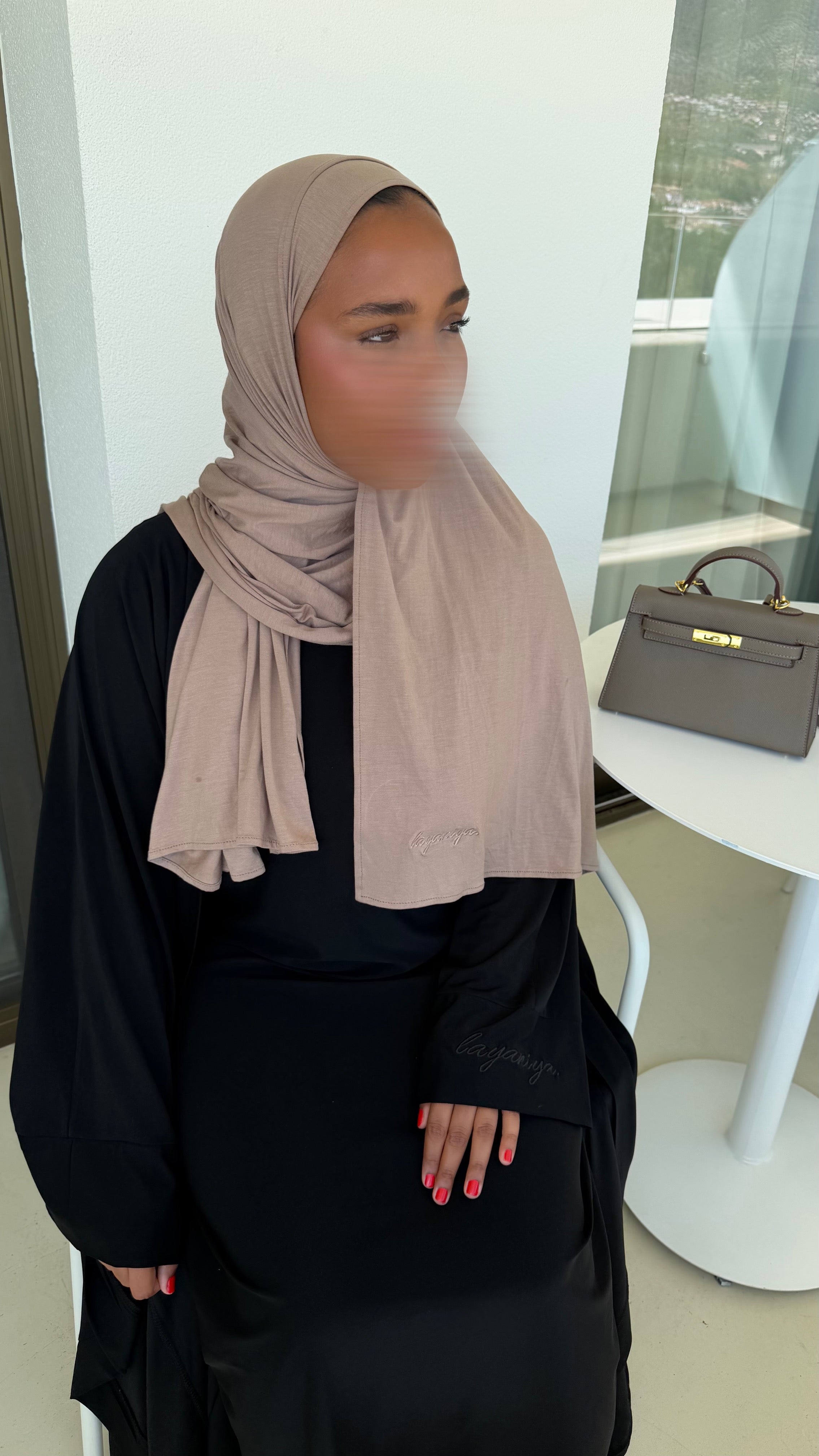 HIJAB JERSEY BAMBOO • NOISETTE