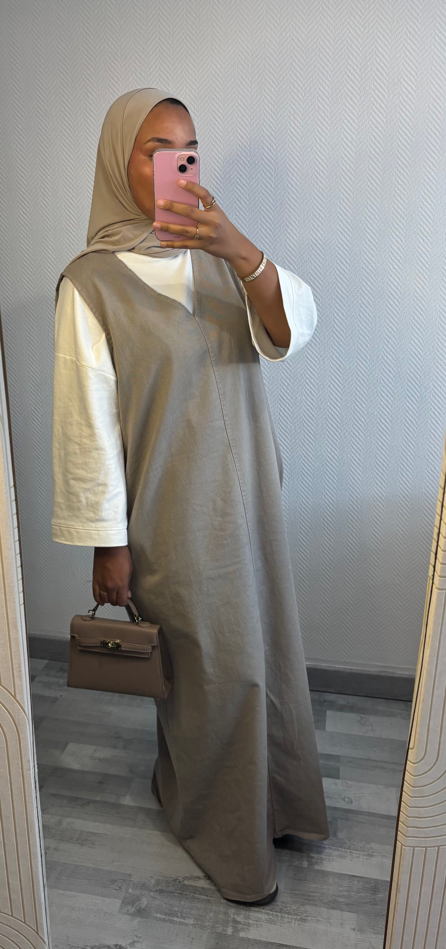 ROBE EN JEAN • TAUPE