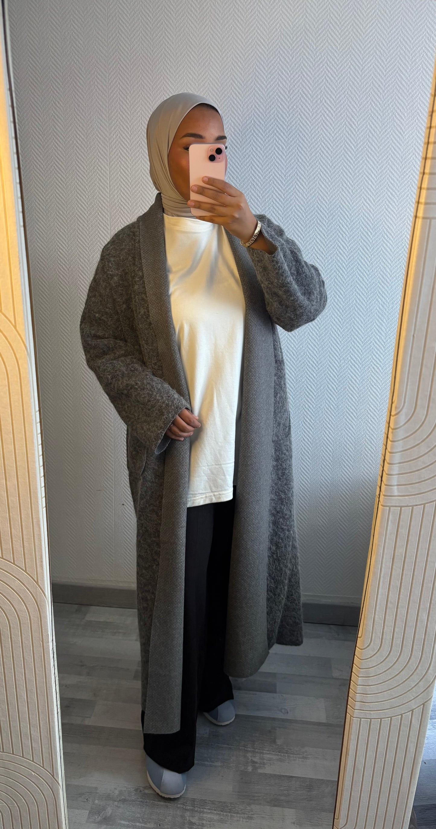 MANTEAU À POCHES • GRIS