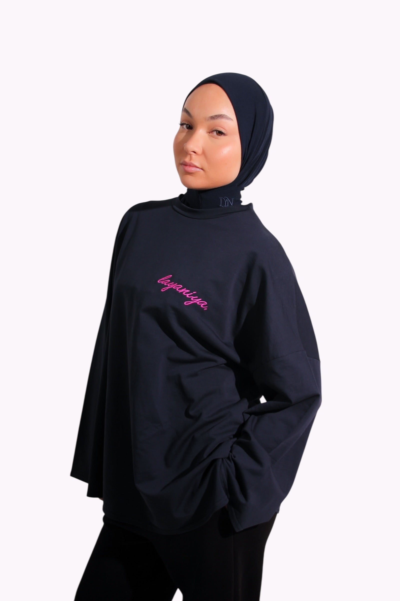 T-SHIRT SIGNATURE • MARINE / ROSE