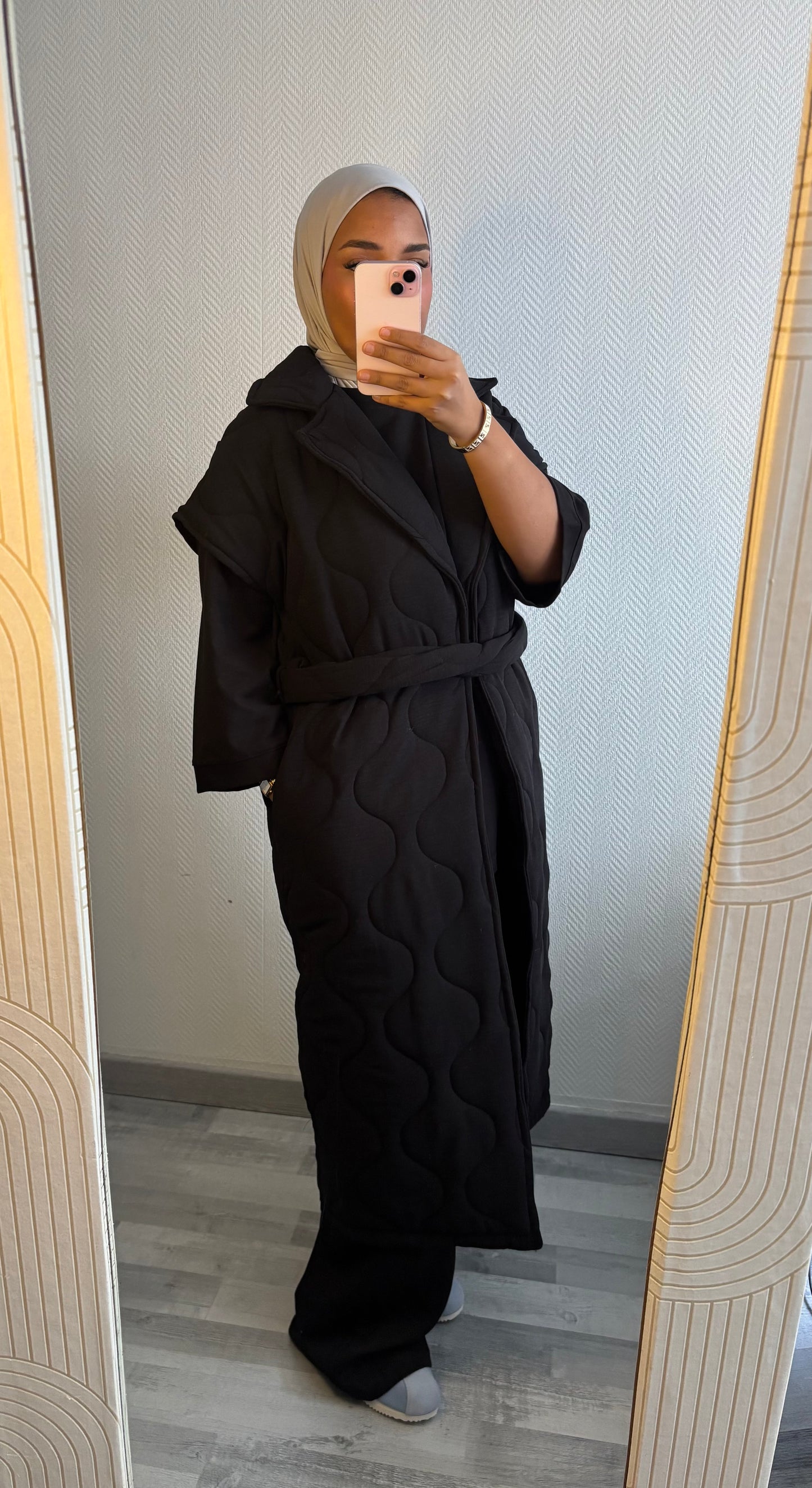 MANTEAU MATELASSÉ • NOIR