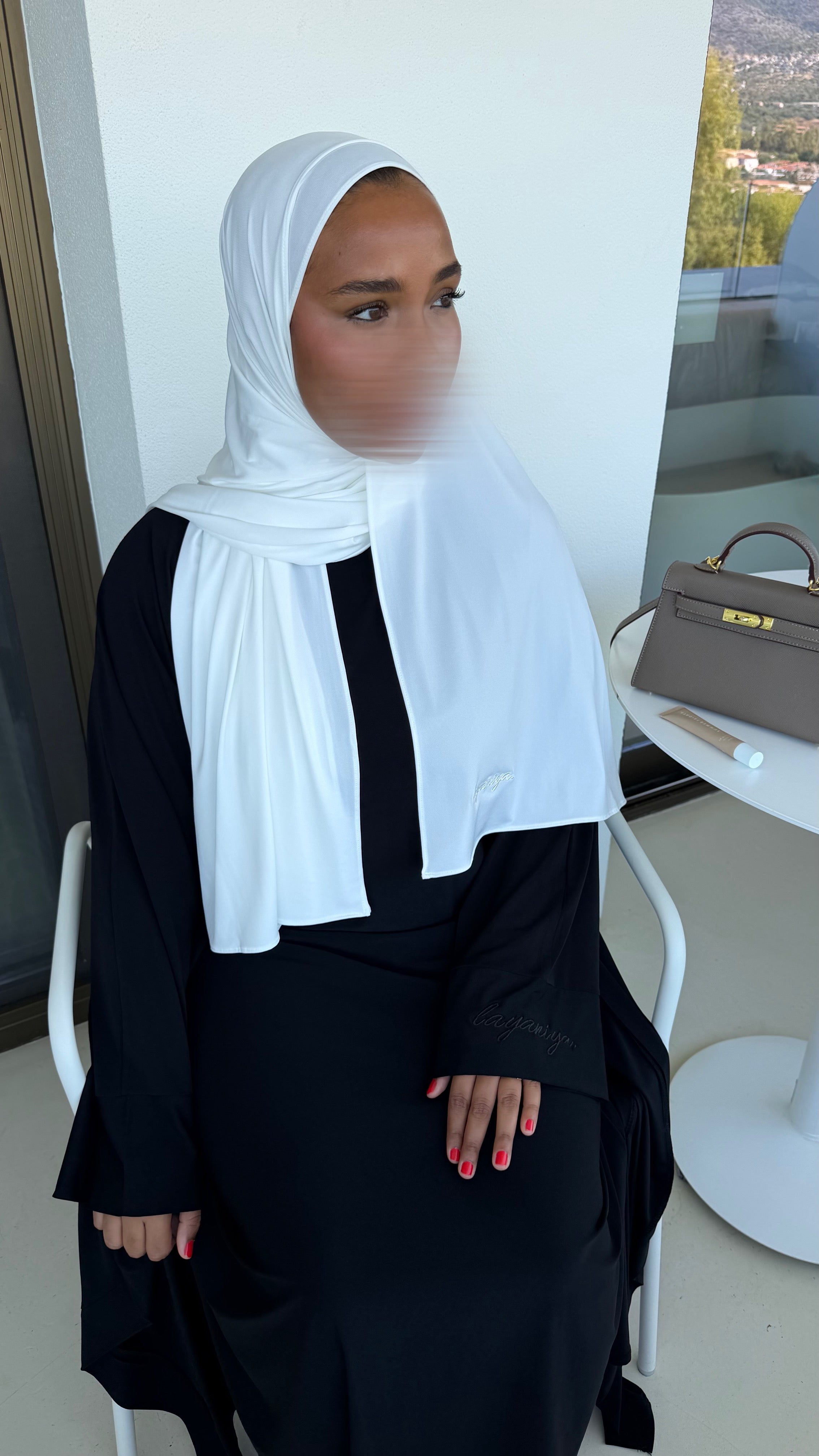 HIJAB JERSEY PREMIUM • BLANC