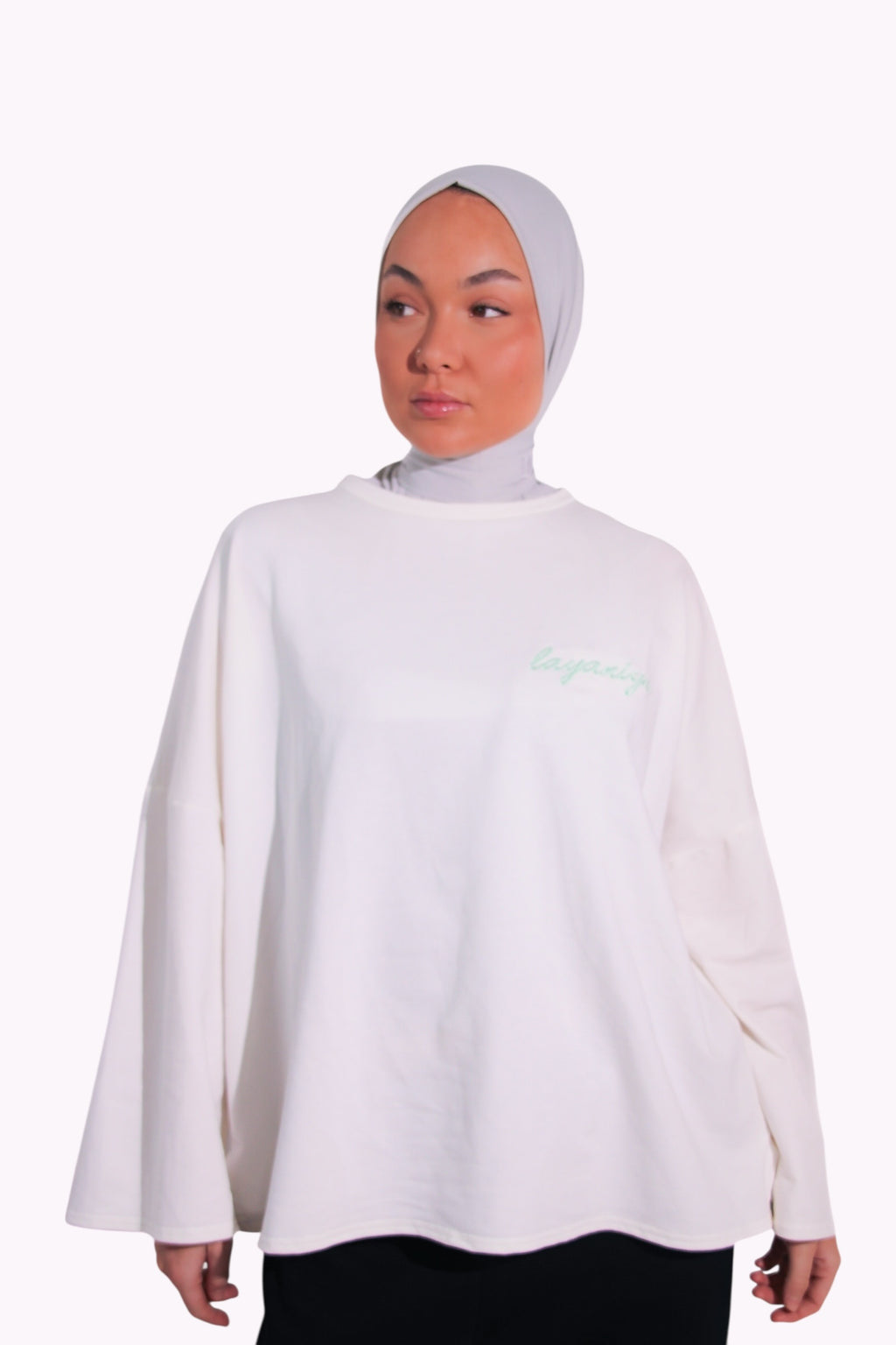 T-SHIRT SIGNATURE • BLANC / TURQUOISE