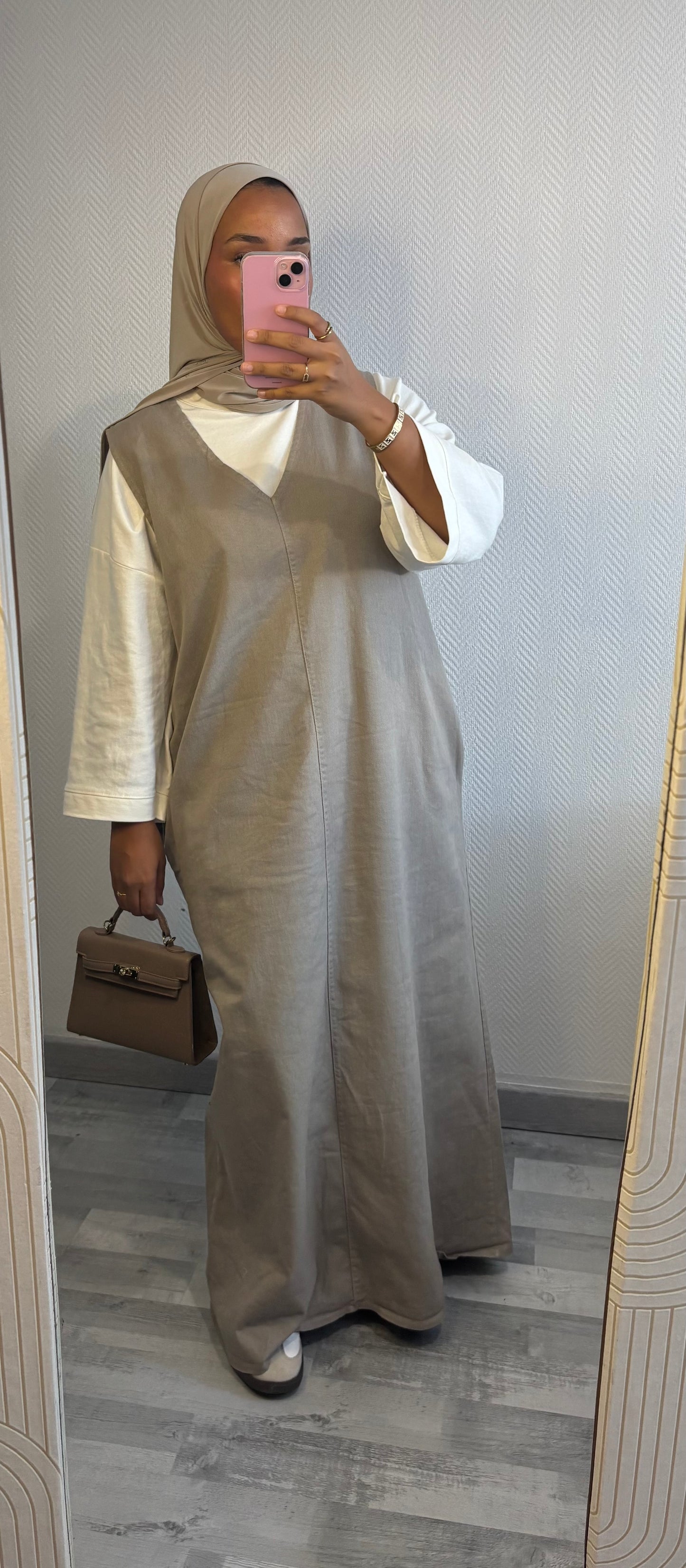 ROBE EN JEAN • TAUPE