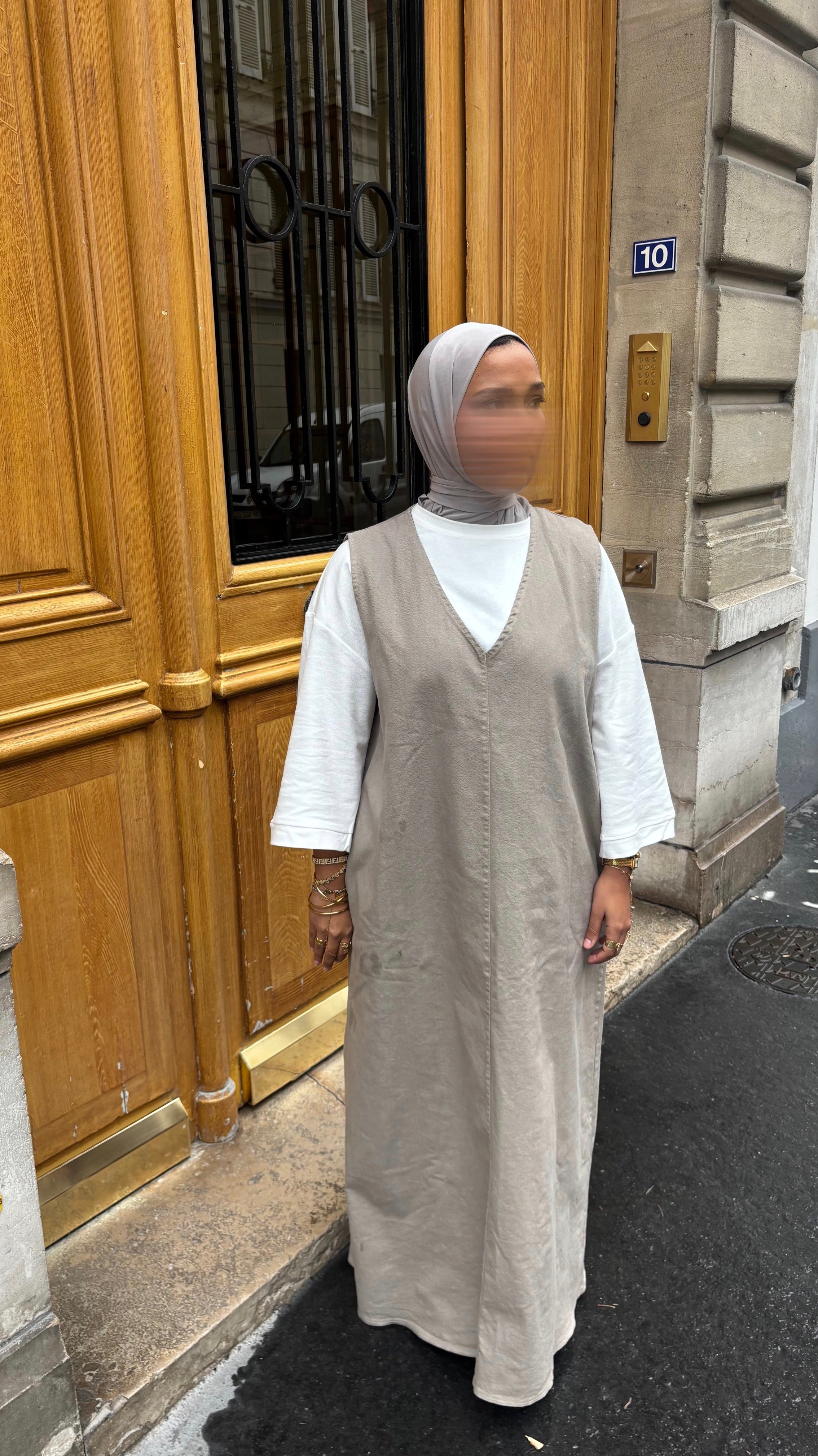 ROBE EN JEAN • TAUPE