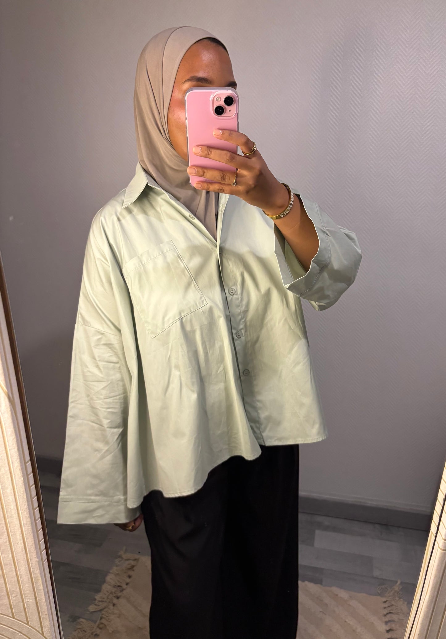 CHEMISE OVERSIZE • VERT D’EAU