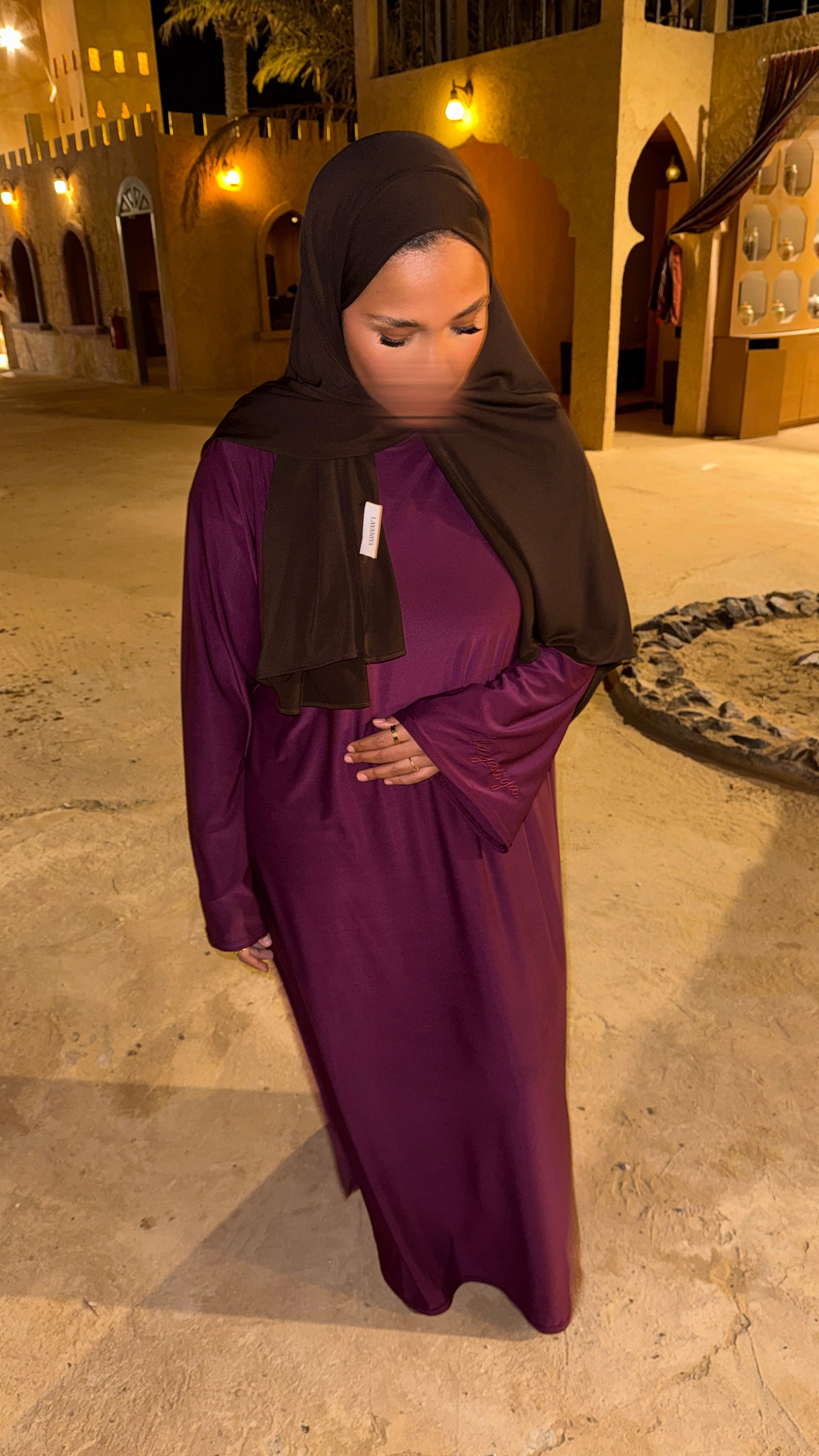ABAYA JERSEY PREMIUM • PRUNE