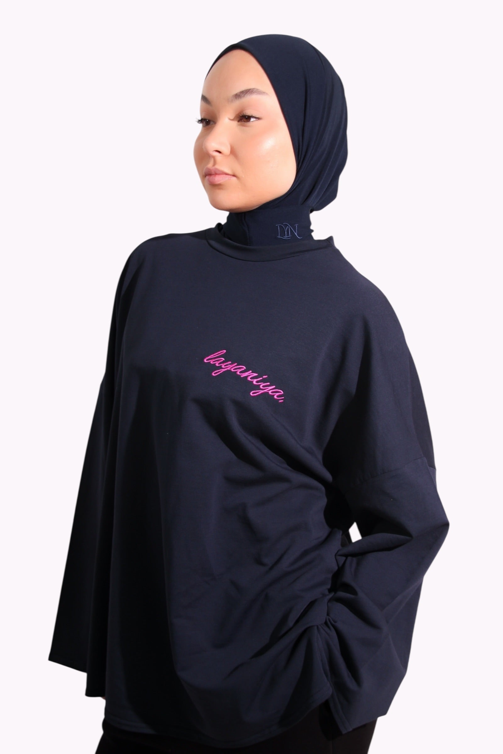 T-SHIRT SIGNATURE • MARINE / ROSE