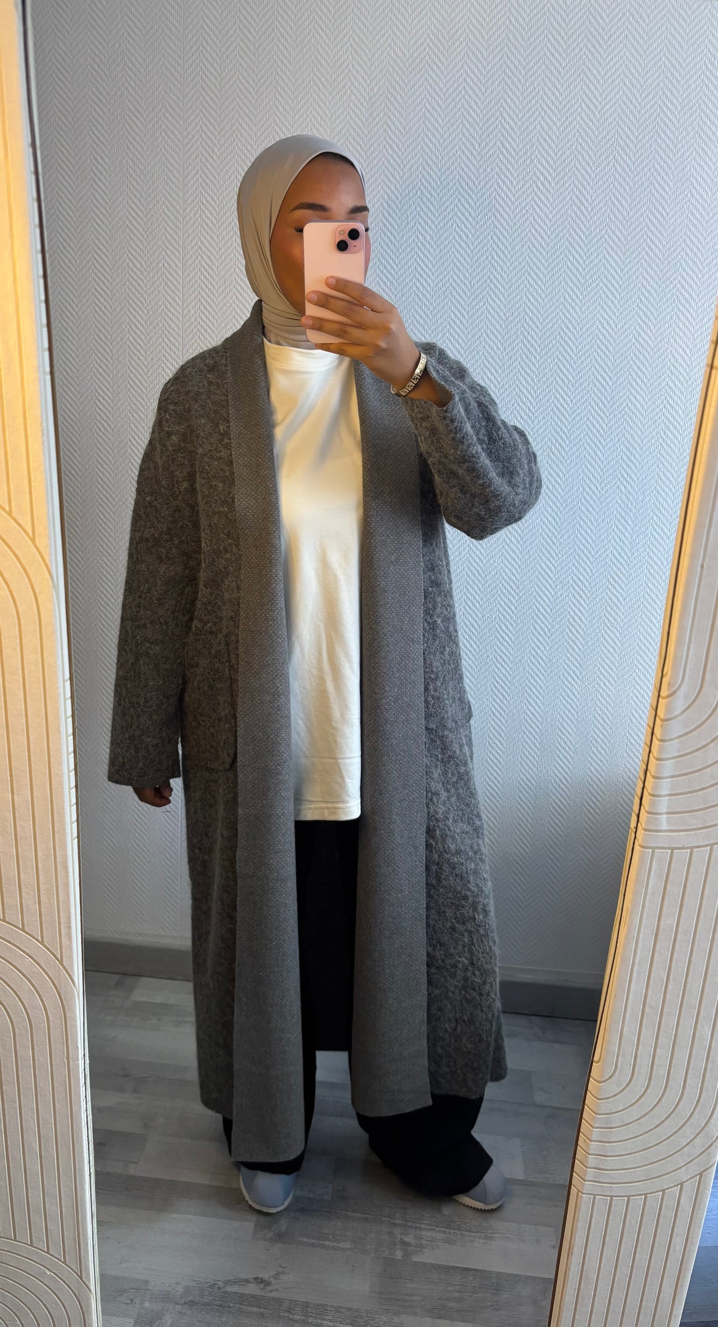 MANTEAU À POCHES • GRIS