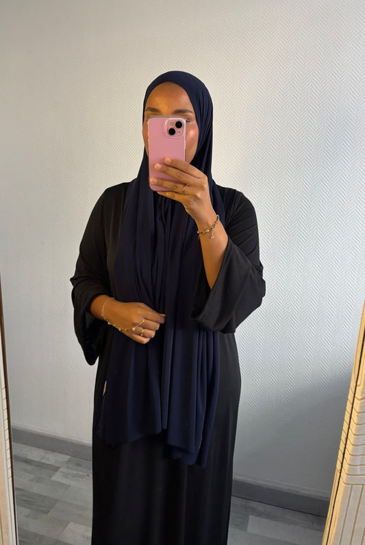 VOILE EN JERSEY PREMIUM • BLEU MARINE