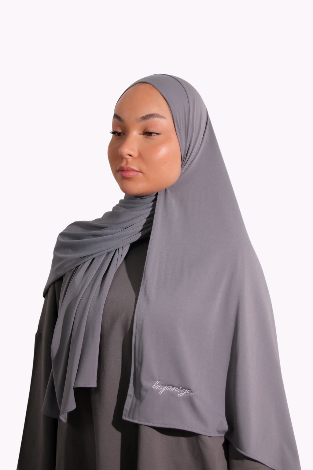 HIJAB JERSEY PREMIUM • GRIS FONCÉ