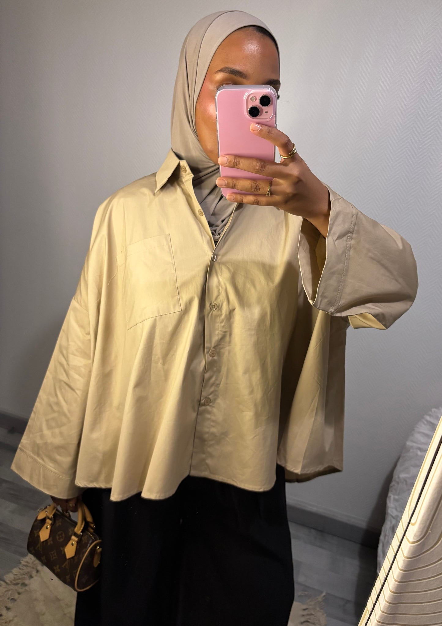 CHEMISE OVERSIZE • TAUPE