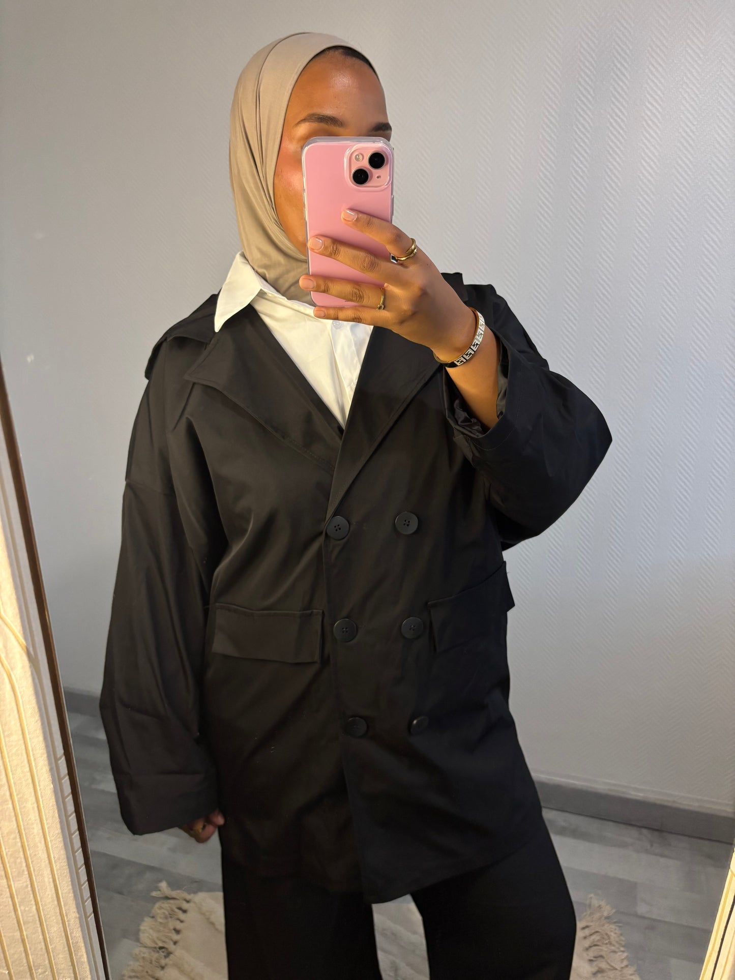 VESTE IMPERMÉABLE • NOIR