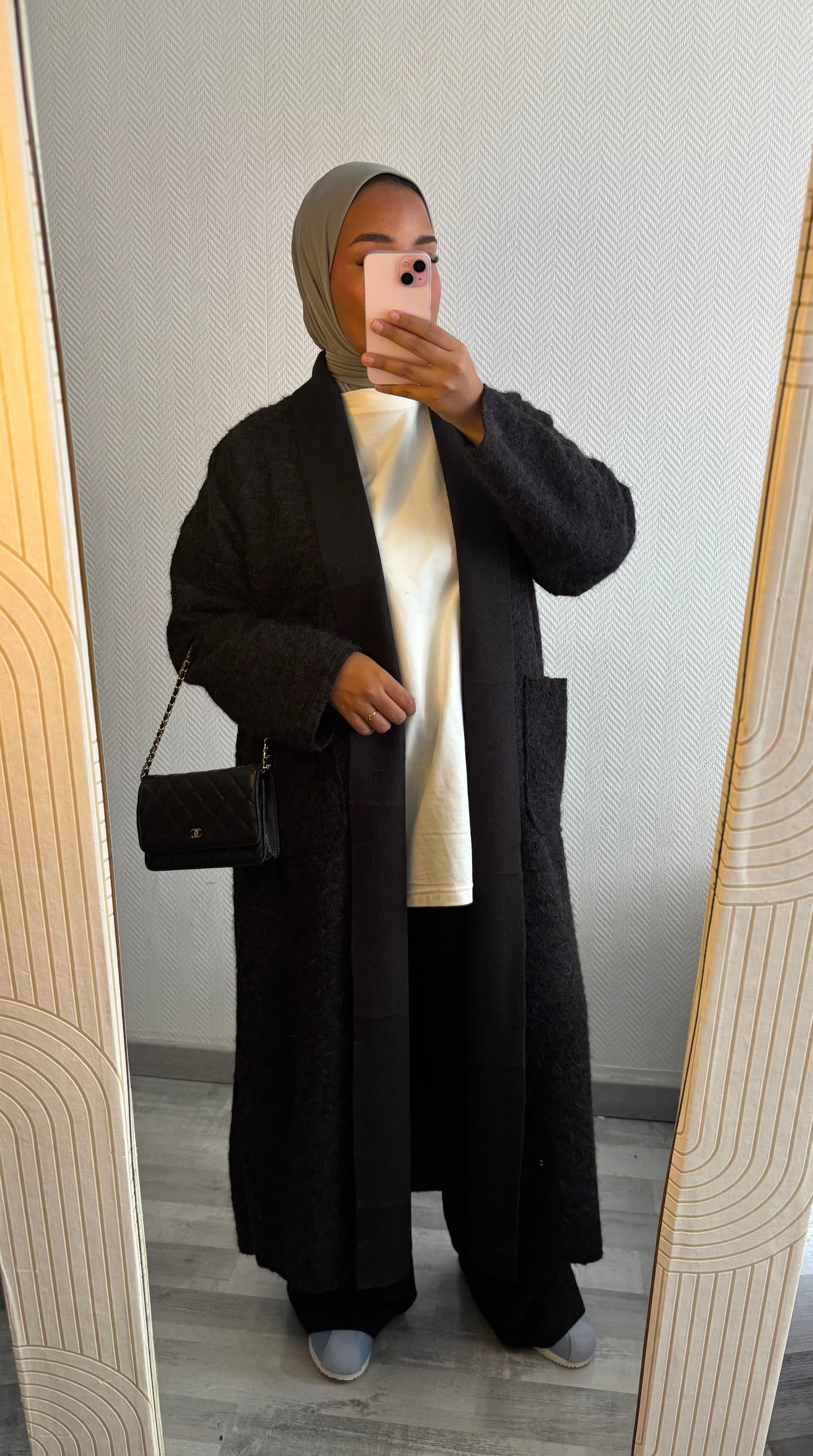 MANTEAU À POCHES • NOIR