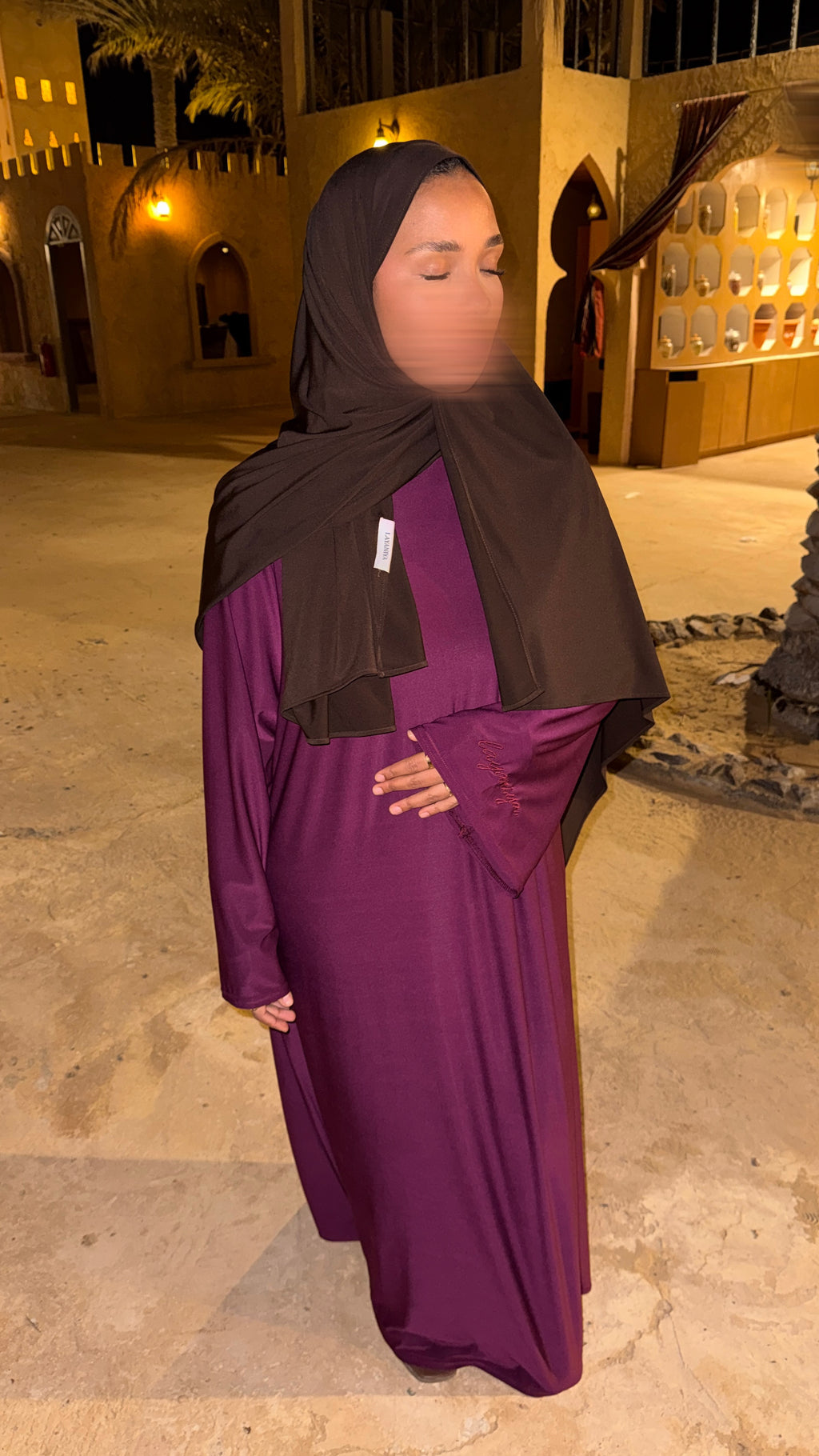 ABAYA JERSEY PREMIUM • PRUNE