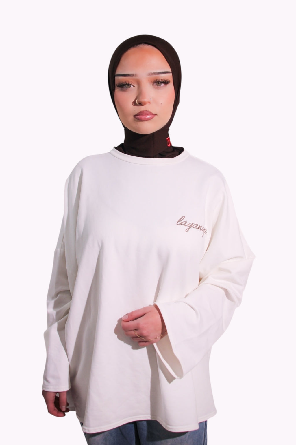 T-SHIRT SIGNATURE • BLANC / TAUPE