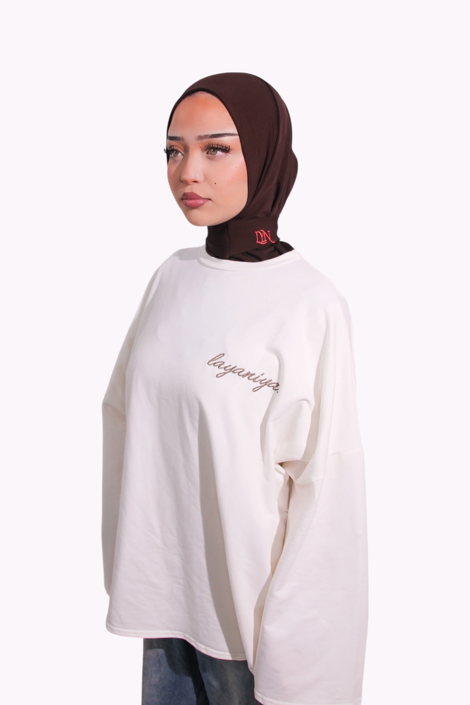 T-SHIRT SIGNATURE • BLANC / TAUPE