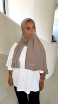 HIJAB JERSEY LIQUID • TAUPE CLAIR